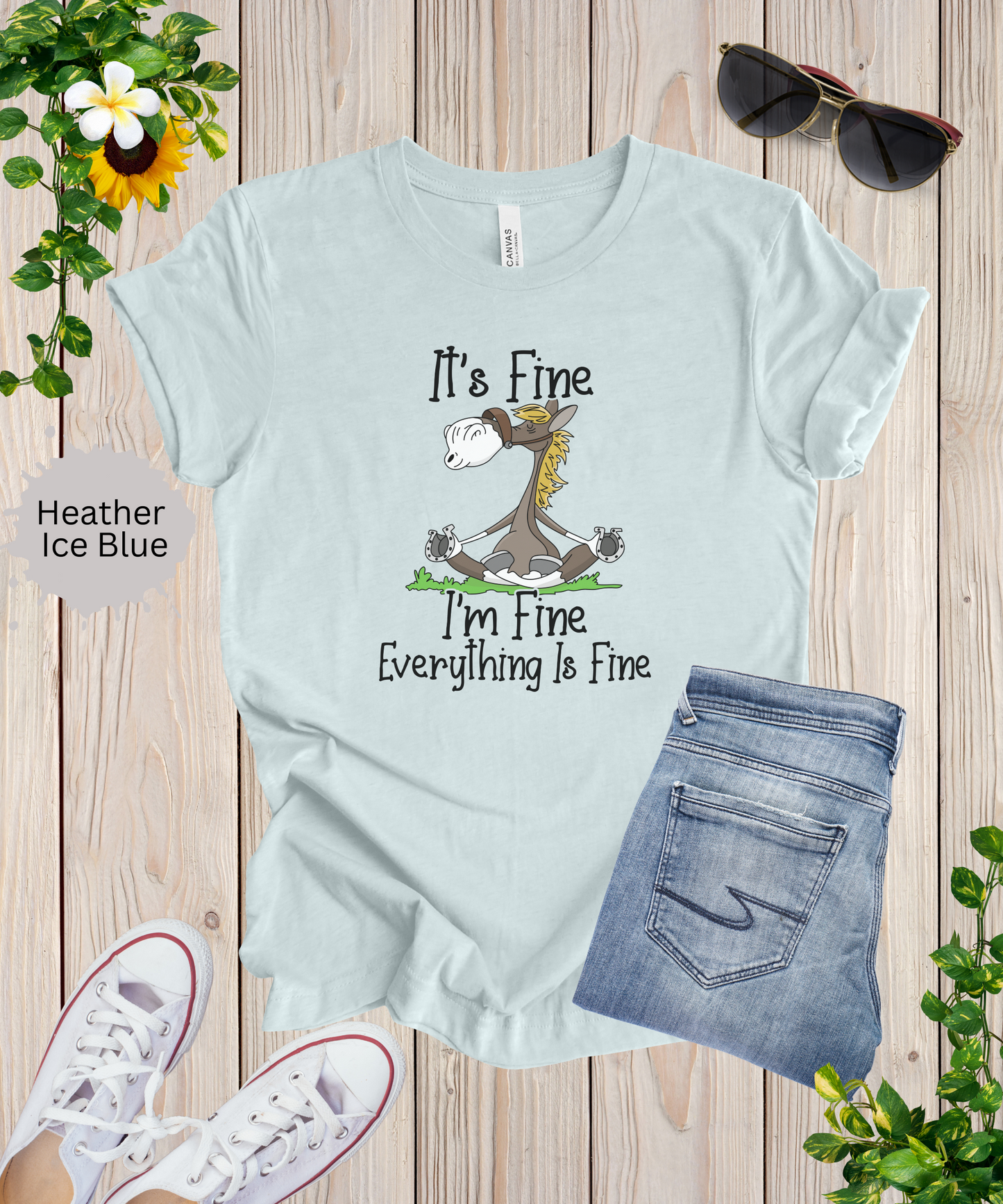 Everythings Fine Meditating Horse T-Shirt