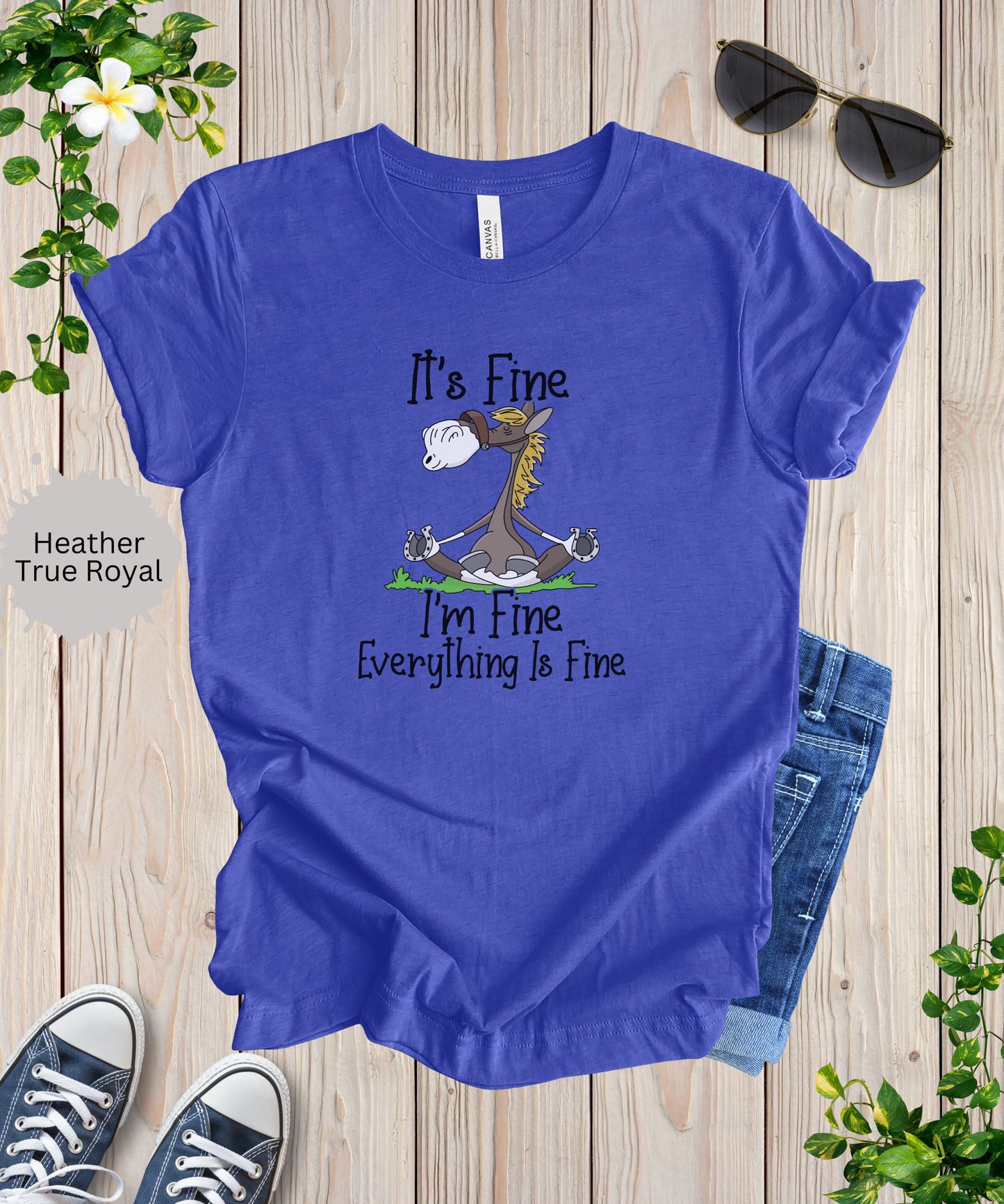 Everythings Fine Meditating Horse T-Shirt