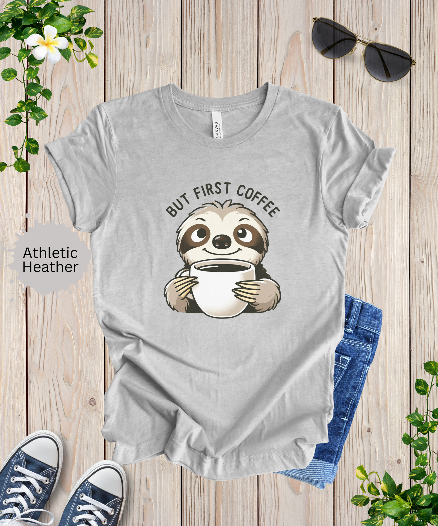 Coffee First Sloth T-Shirt