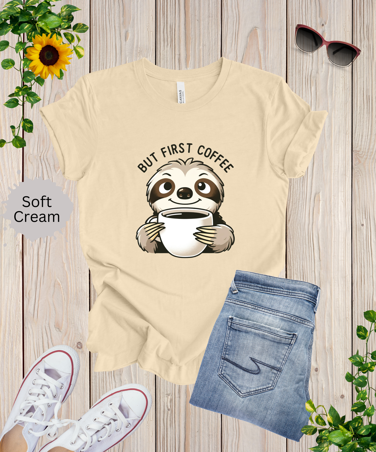 Coffee First Sloth T-Shirt