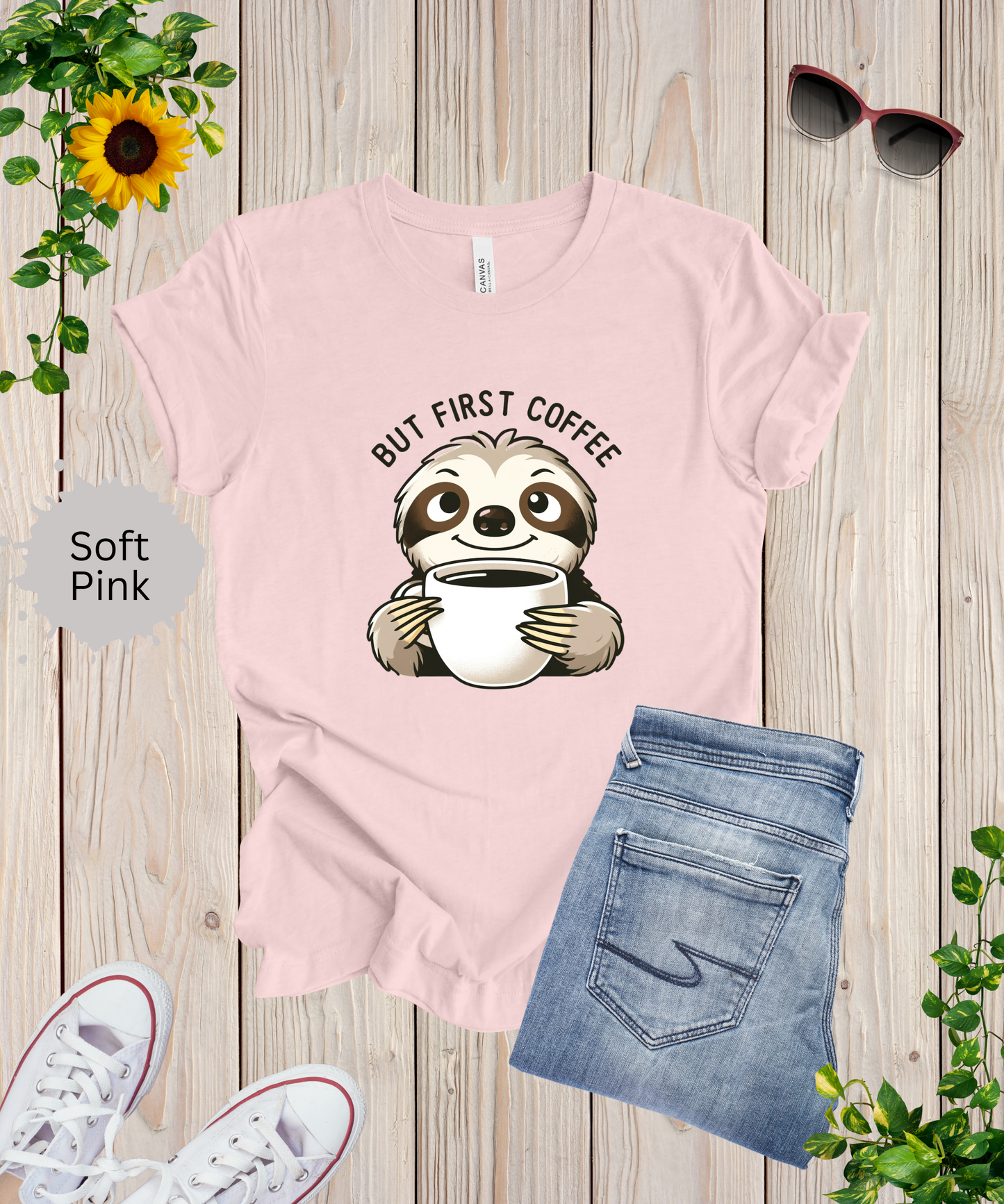 Coffee First Sloth T-Shirt