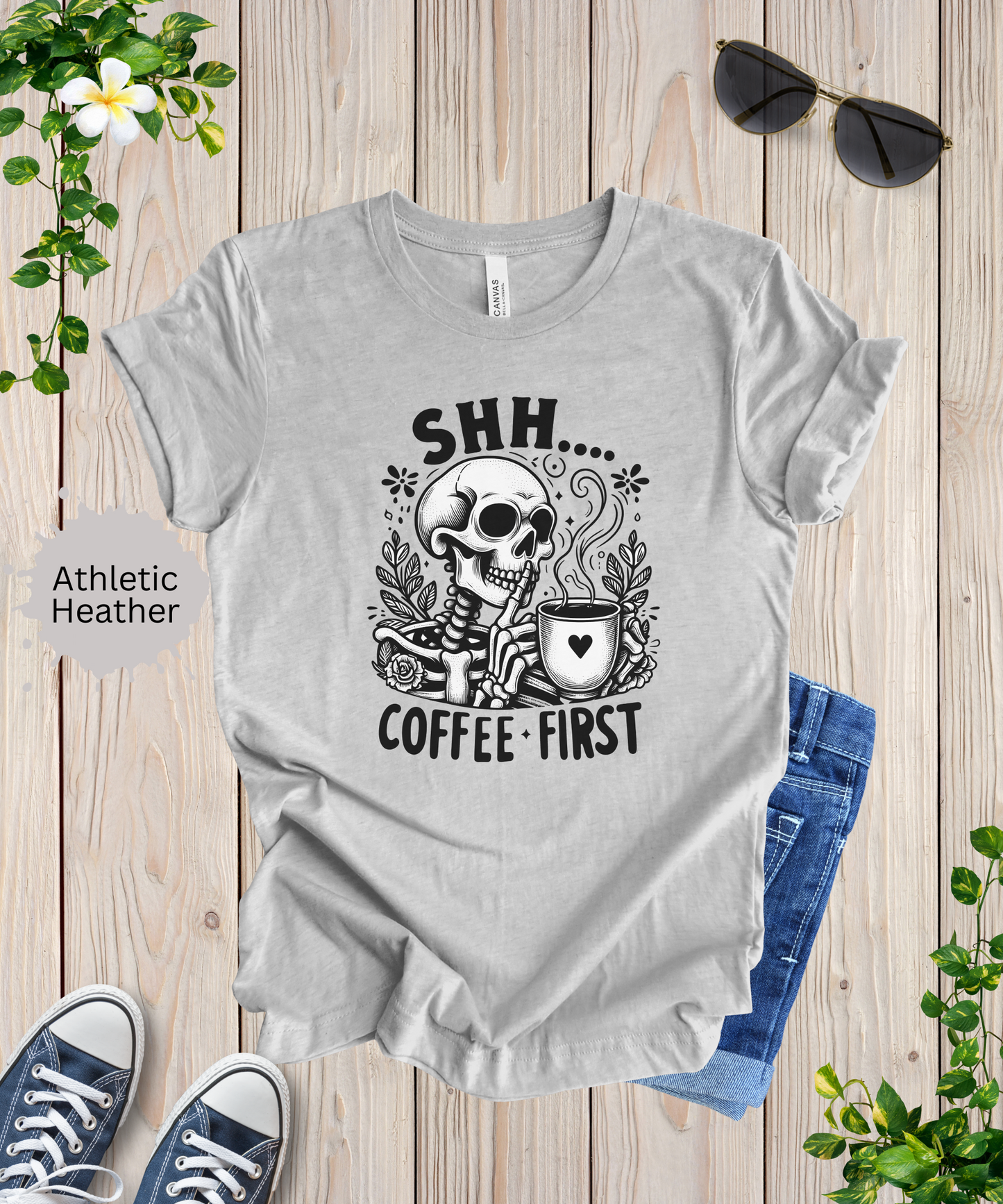 Coffee First Skeleton T-Shirt