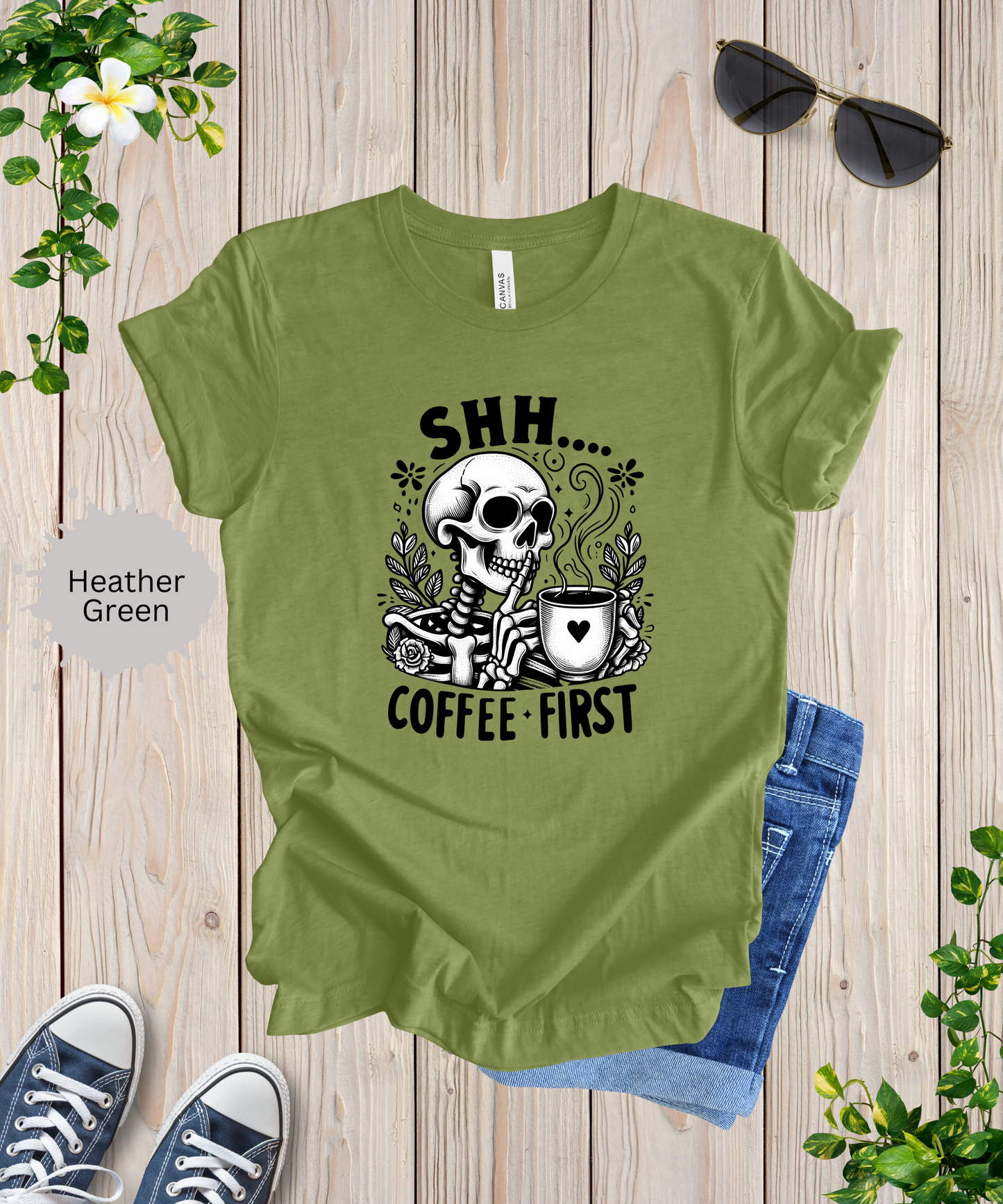 Coffee First Skeleton T-Shirt