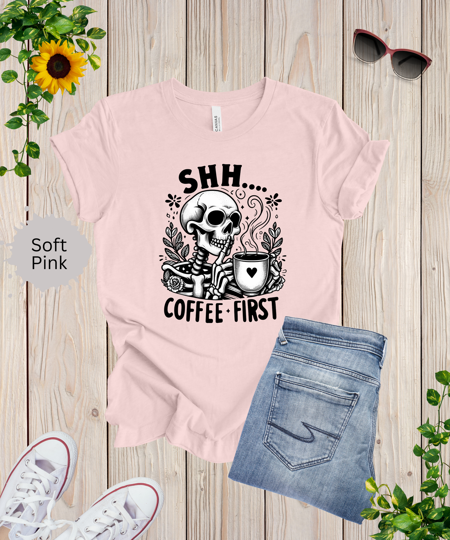 Coffee First Skeleton T-Shirt