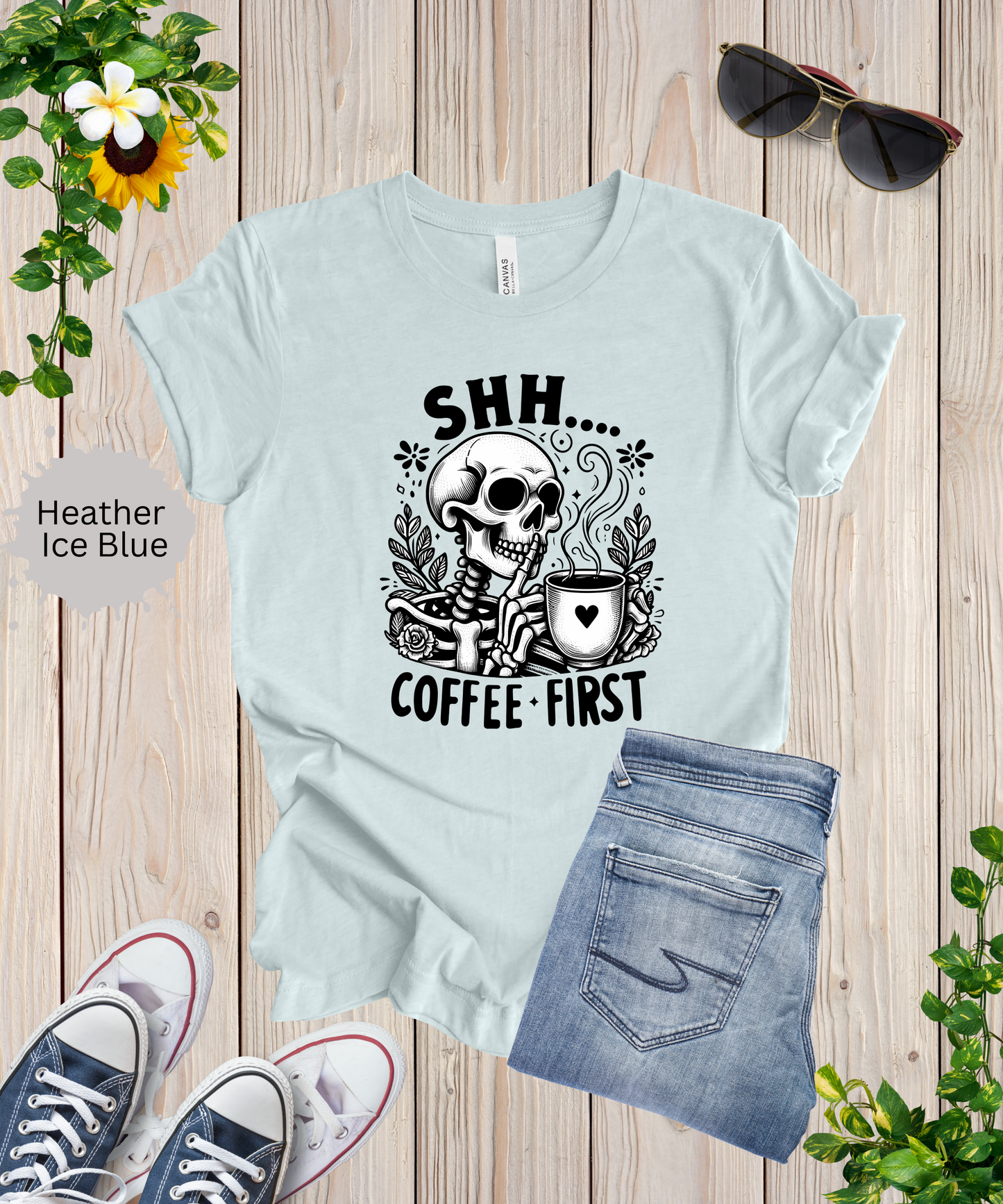 Coffee First Skeleton T-Shirt