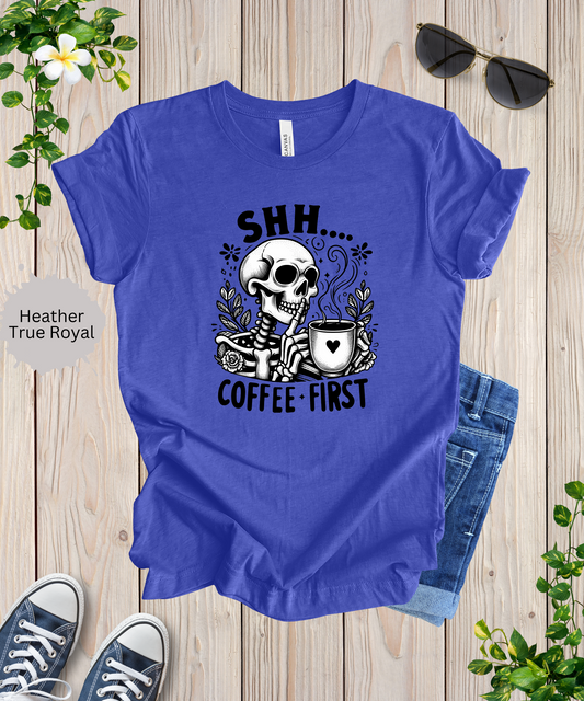 Coffee First Skeleton T-Shirt