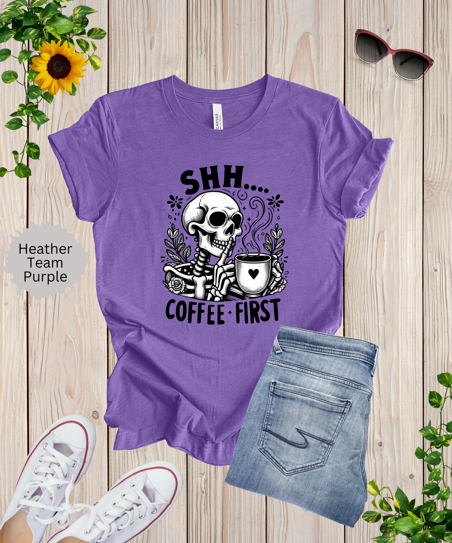 Coffee First Skeleton T-Shirt