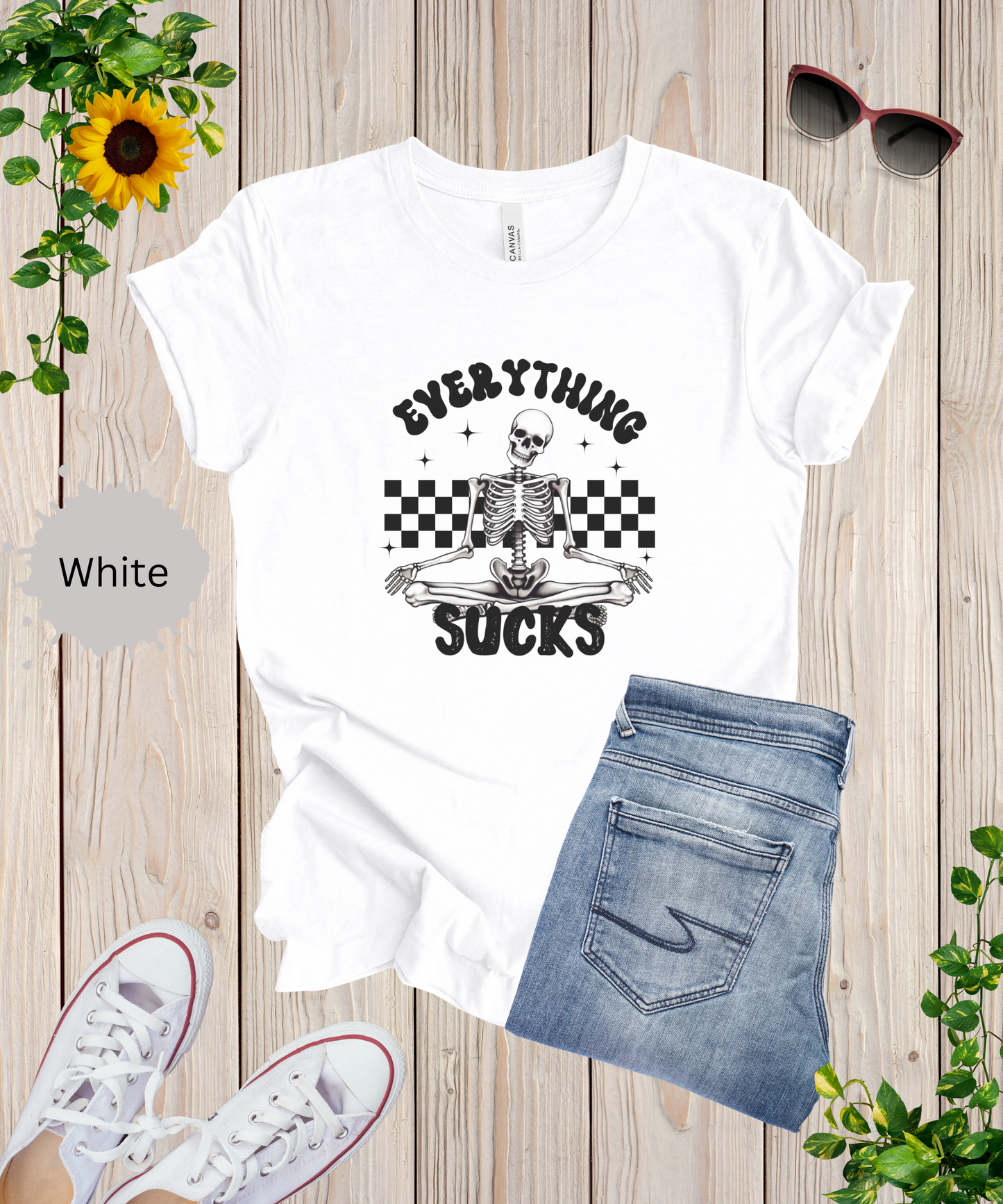 Everything Sucks Skeleton T-Shirt