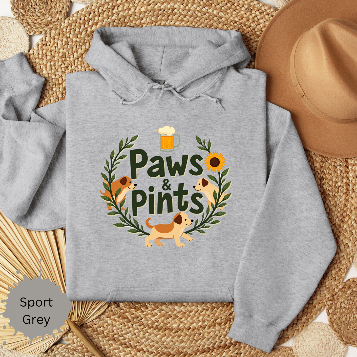 Paws and Pints Hooded Sweatshirt