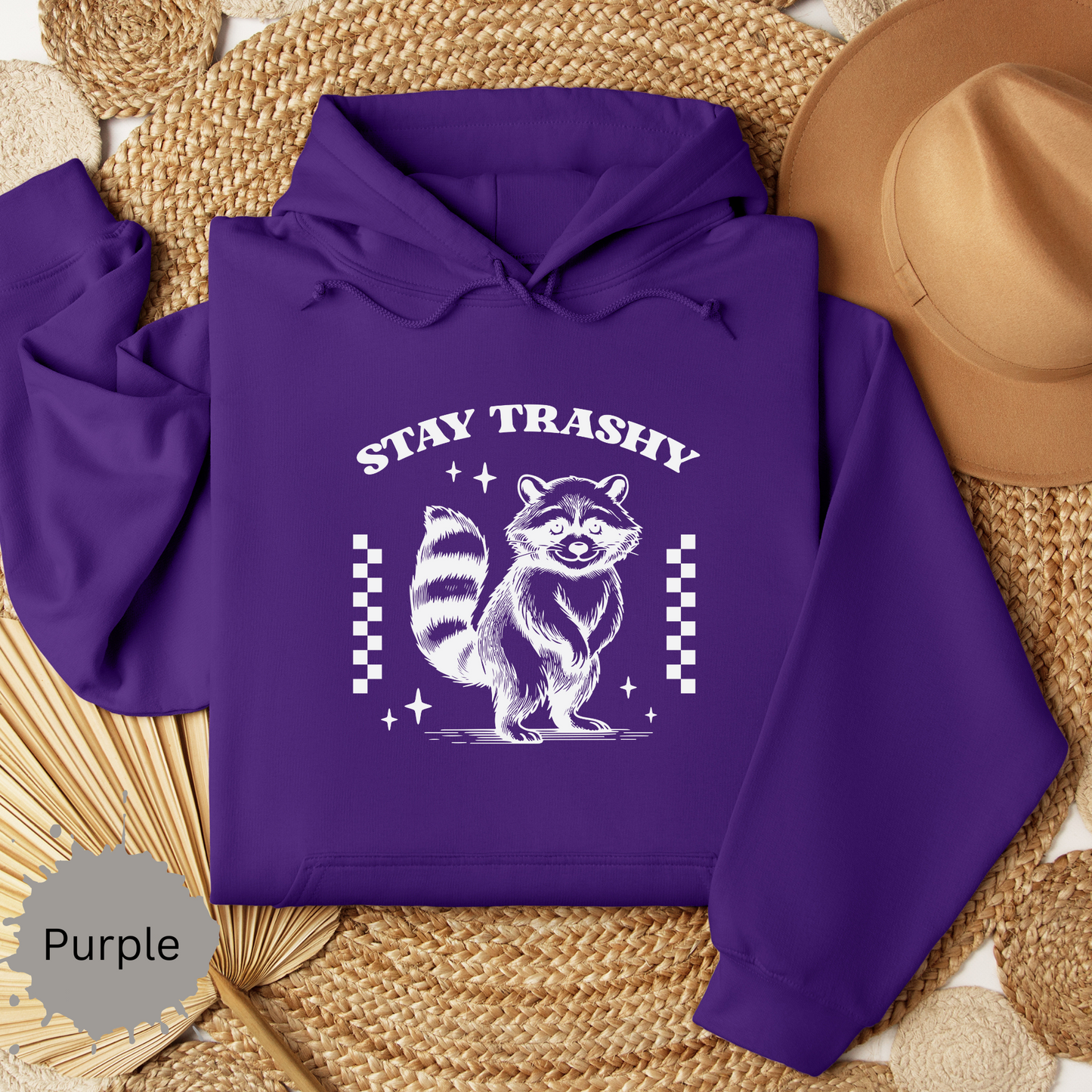 Stay Trashy Racoon Hooded Sweatshirt