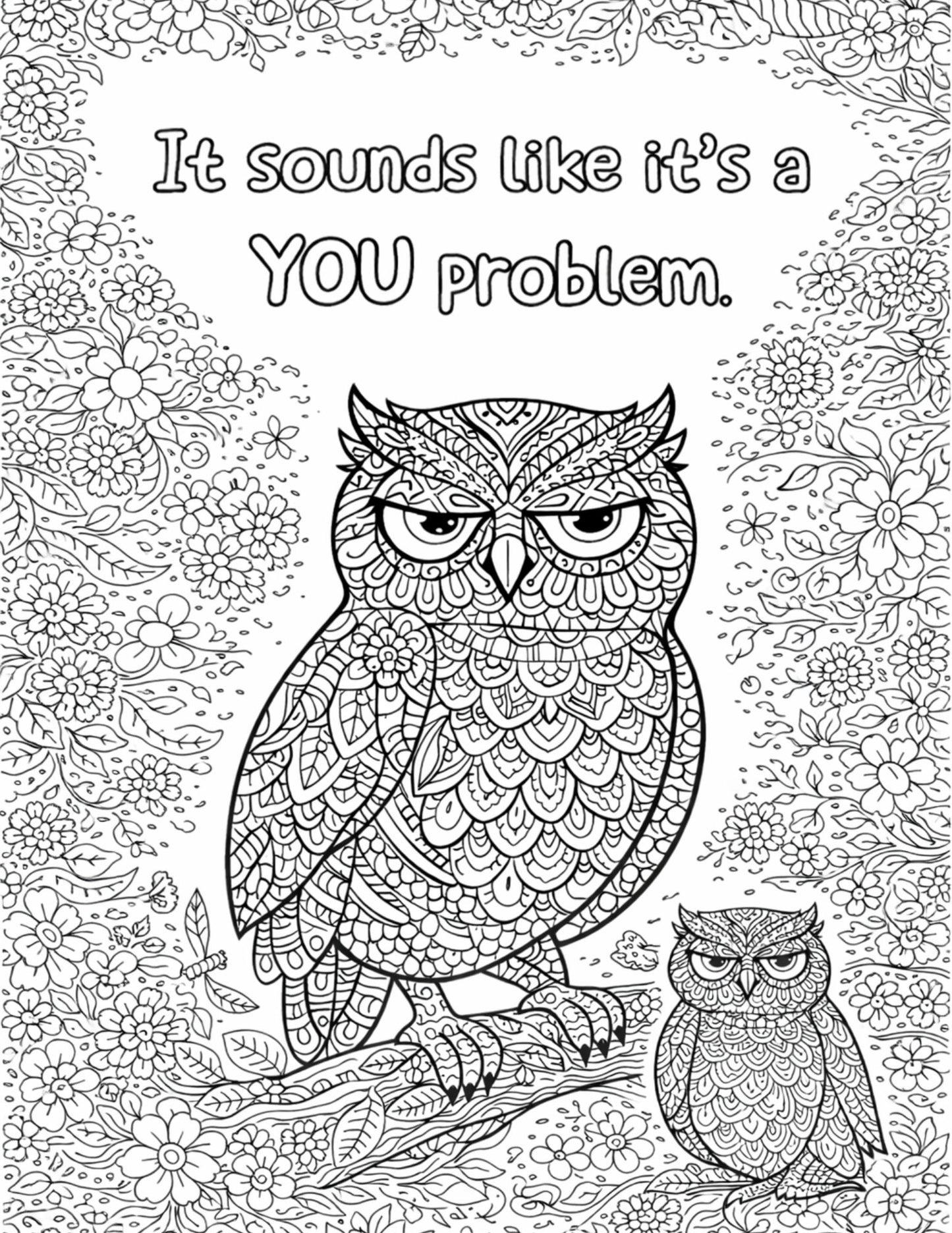 Sarcastic Adult Animal Coloring Pages - Volume 1