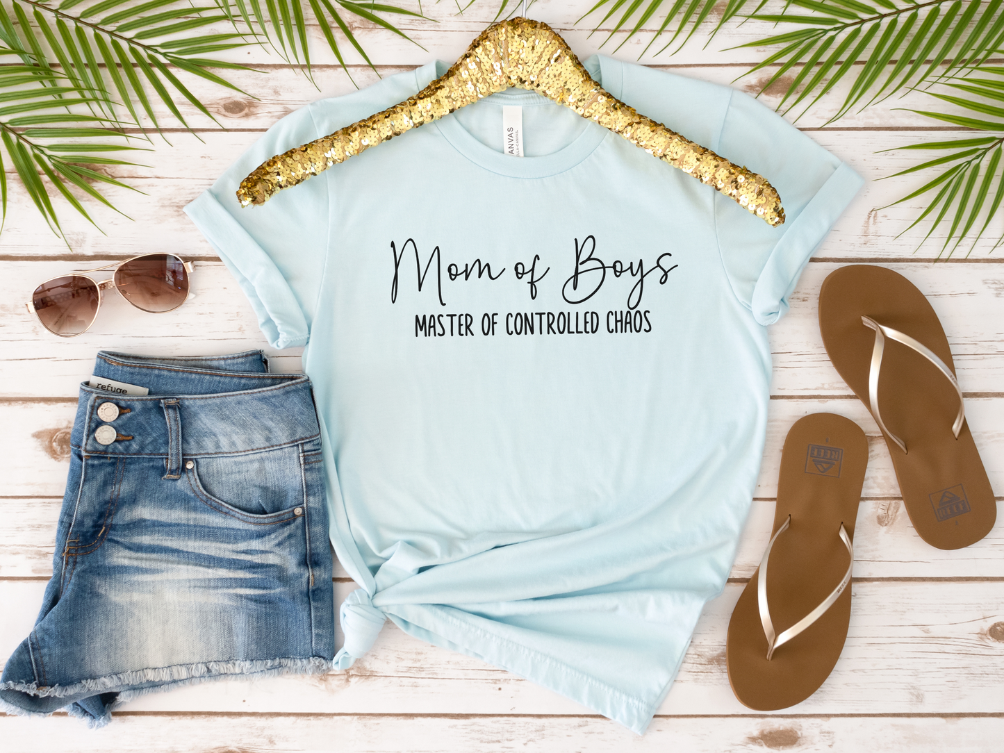 Mom of Boys, Master of Controlled Chaos Crewneck TShirt