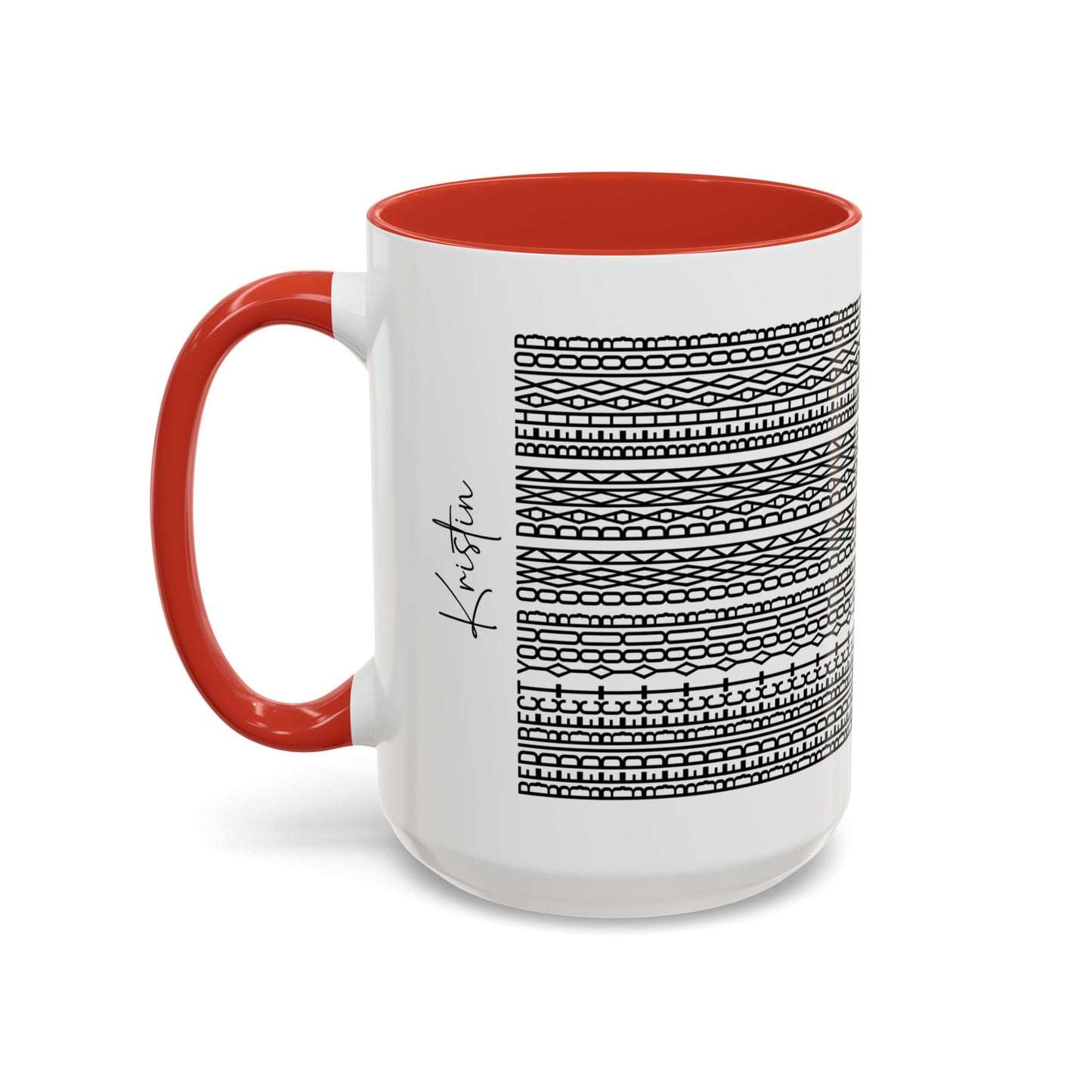 Redirect Your Own Damn Behavior – Hidden Message Mug (Black Text)