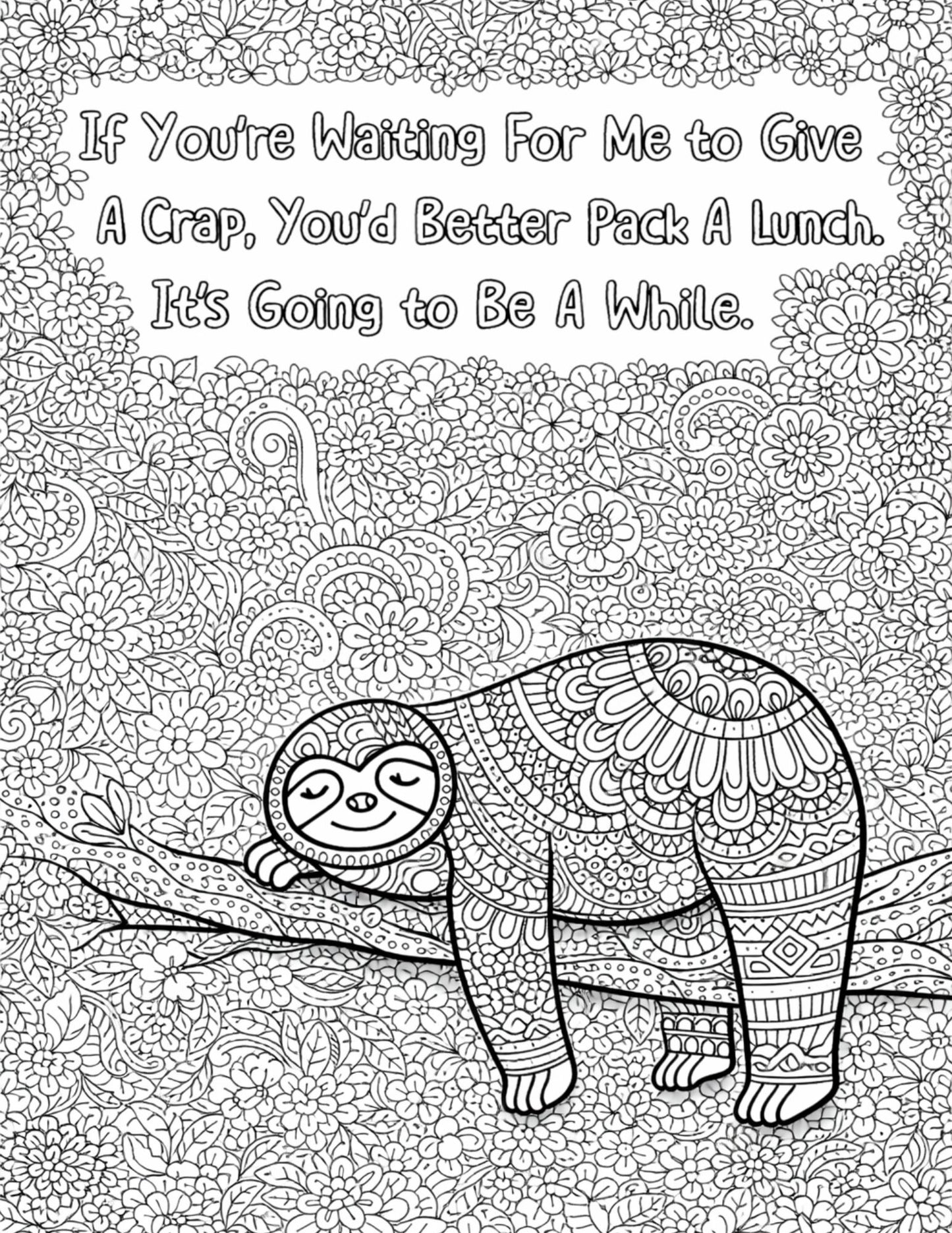 Sarcastic Adult Animal Coloring Pages - Volume 1