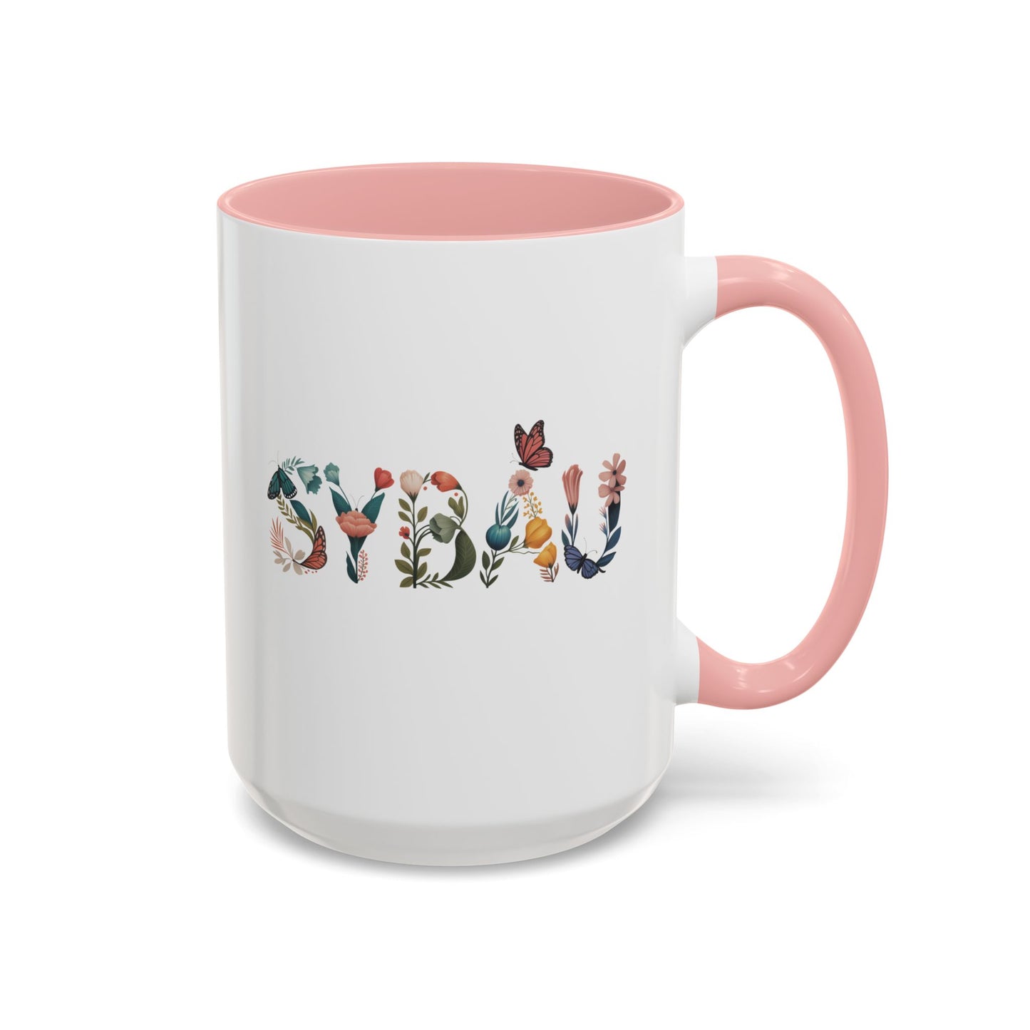 SYBAU Butterfly Floral Coffee Mug