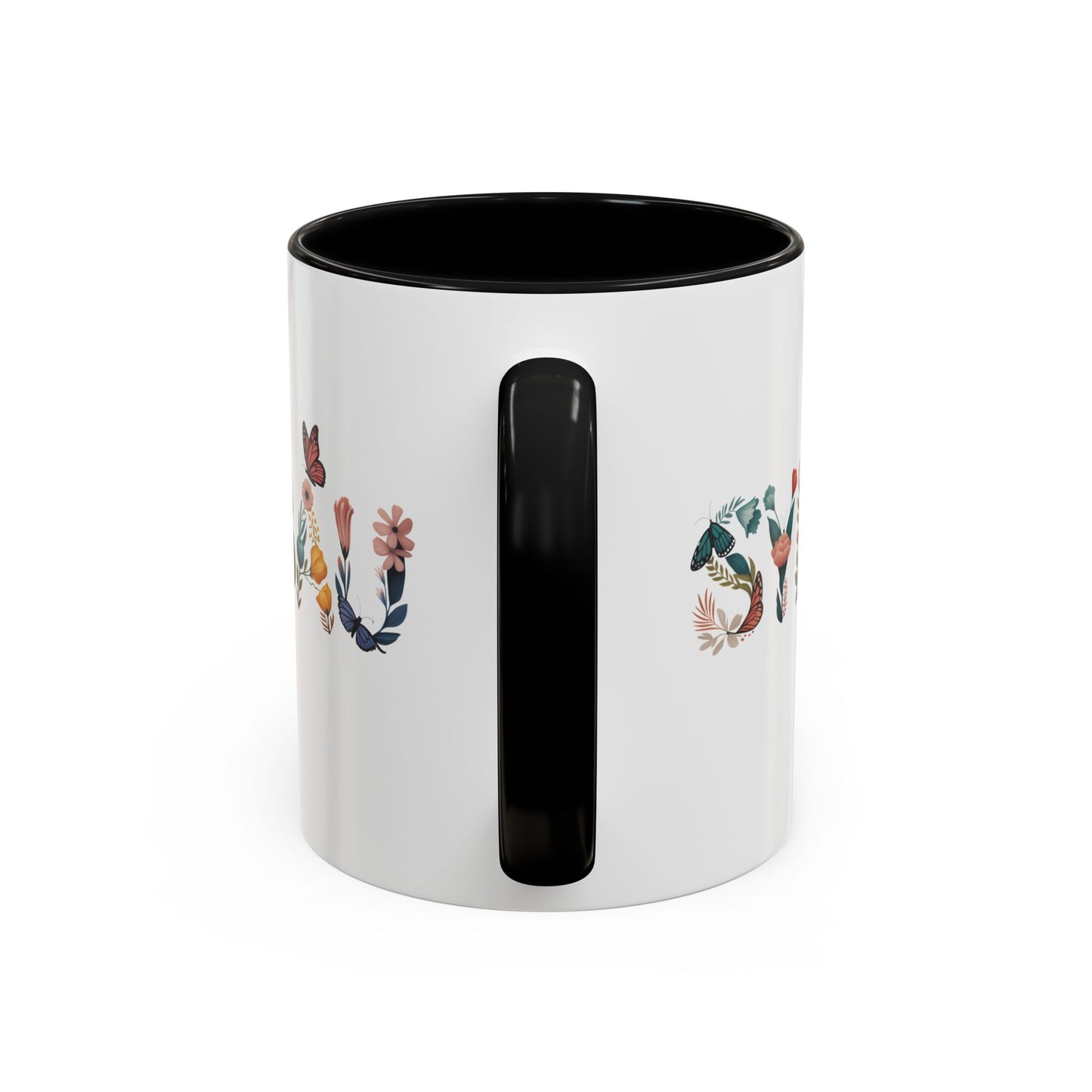 SYBAU Butterfly Floral Coffee Mug