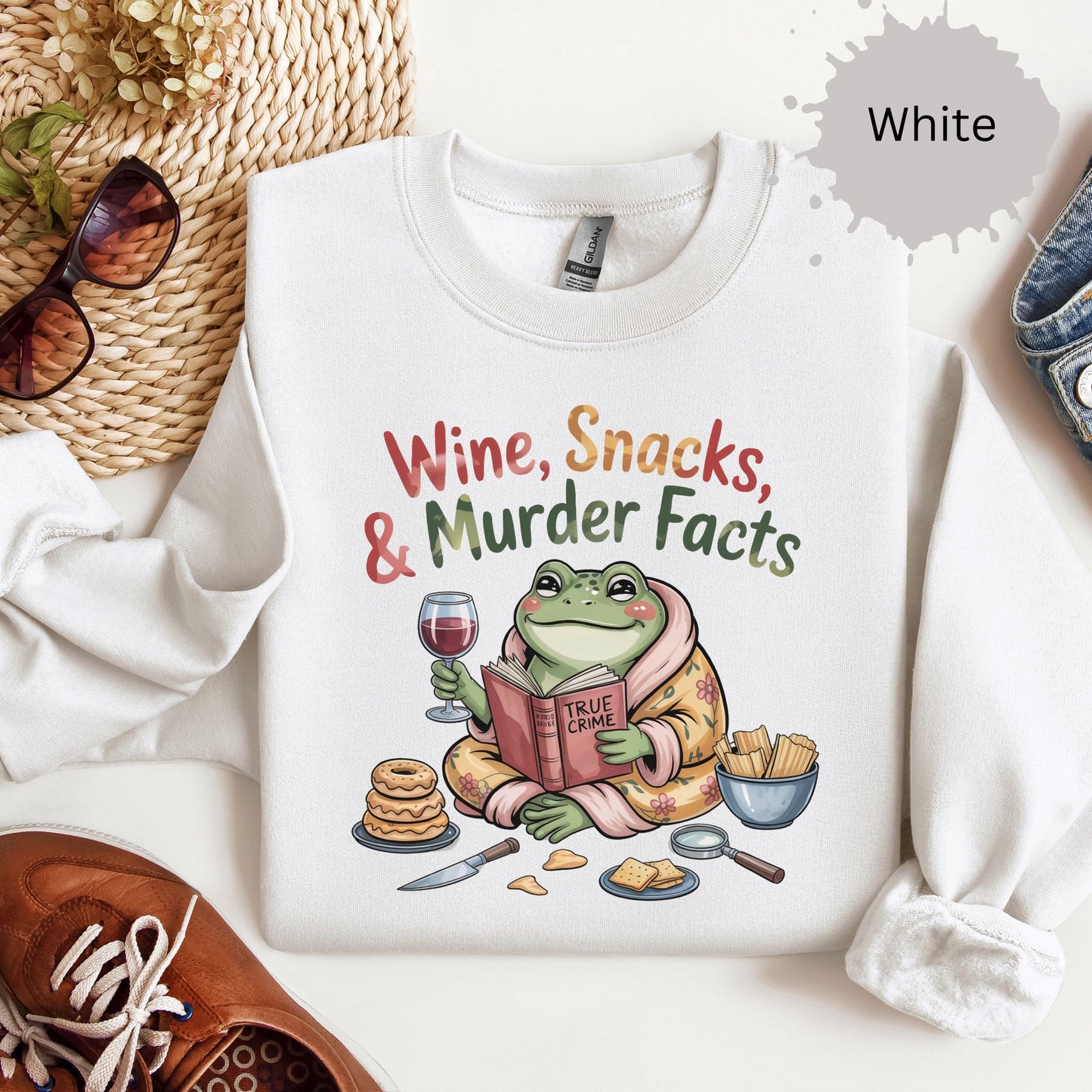 Suspicious Frog True Crime Crewneck