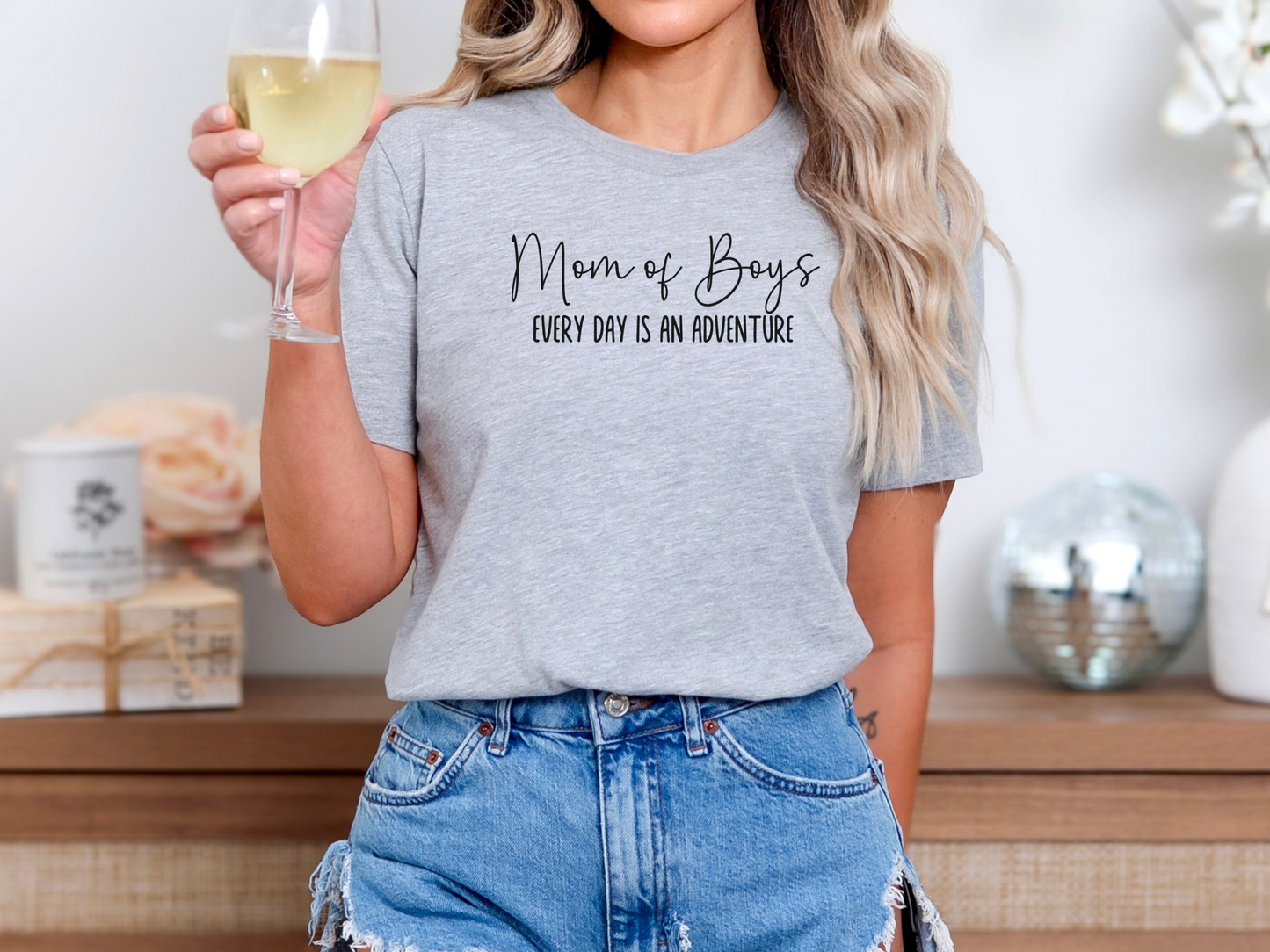 Mom of Boys, Every Day is an Adventure Crewneck TShirt