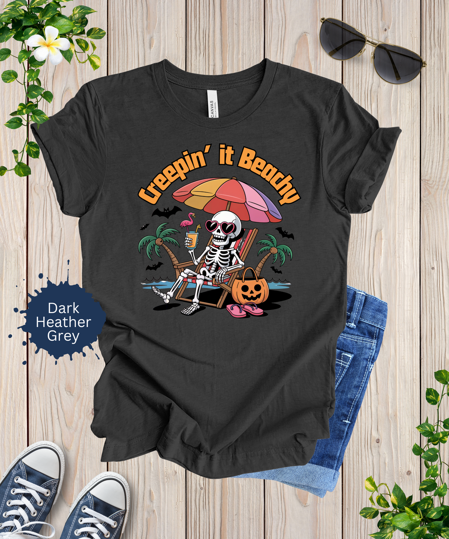 Beach Vibes Skeleton Shirt