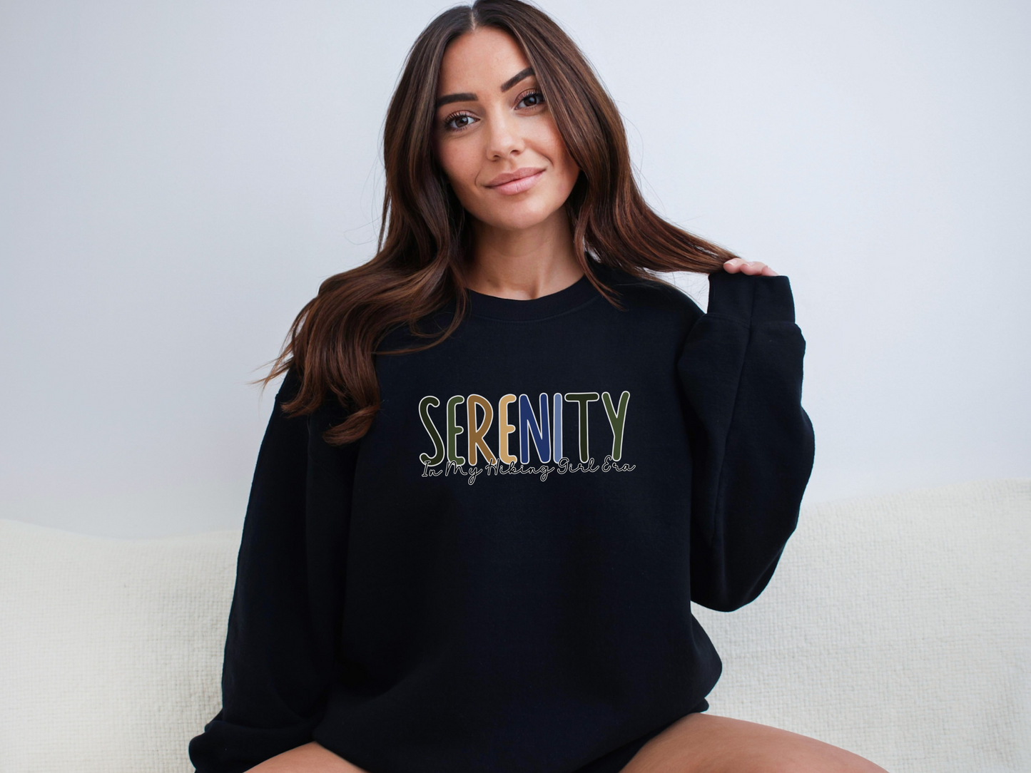 Serenity, In My Hiking Girl Era, Pullover Crewneck Sweatshirt