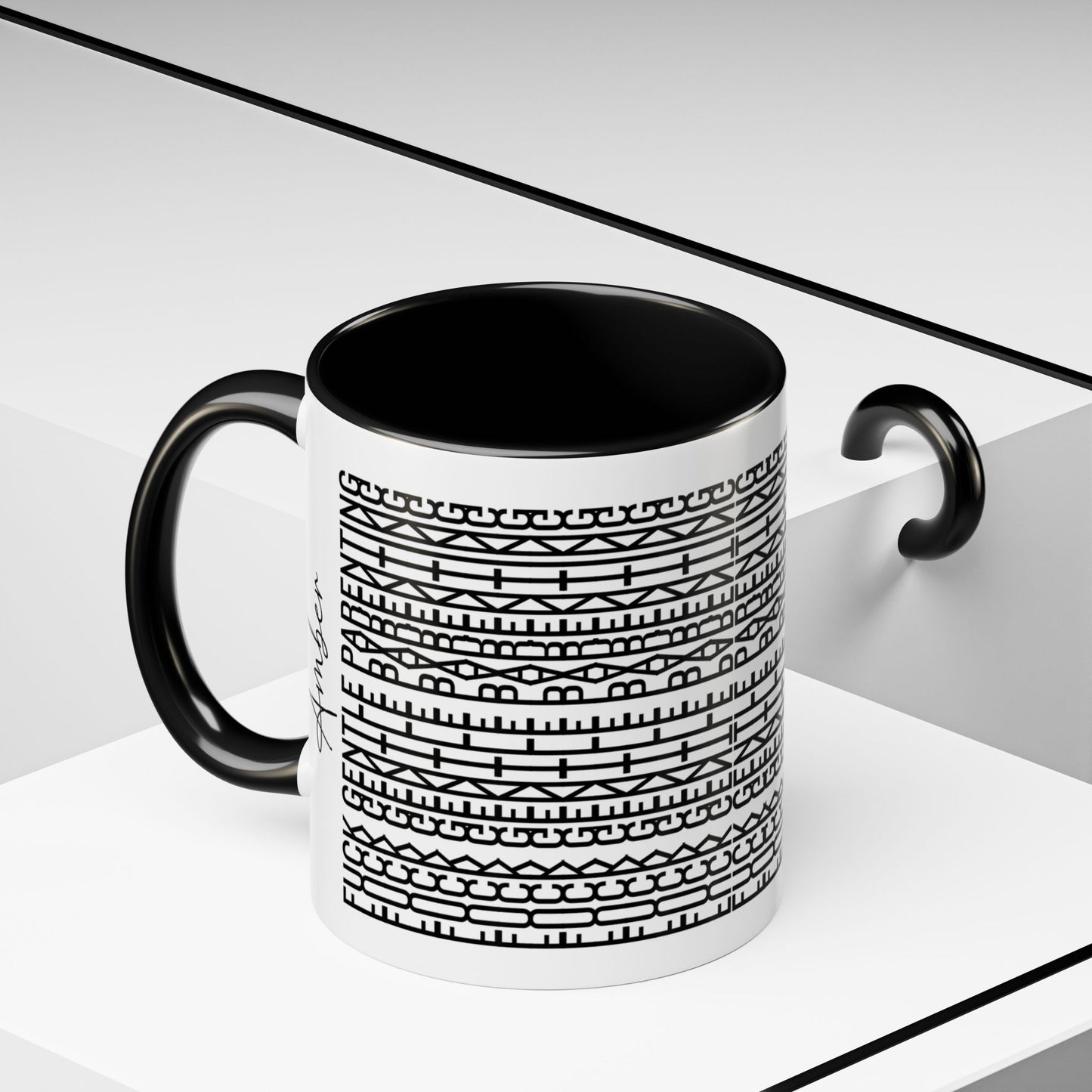 F**k Gentle Parenting – Hidden Message Mug (Black Text)