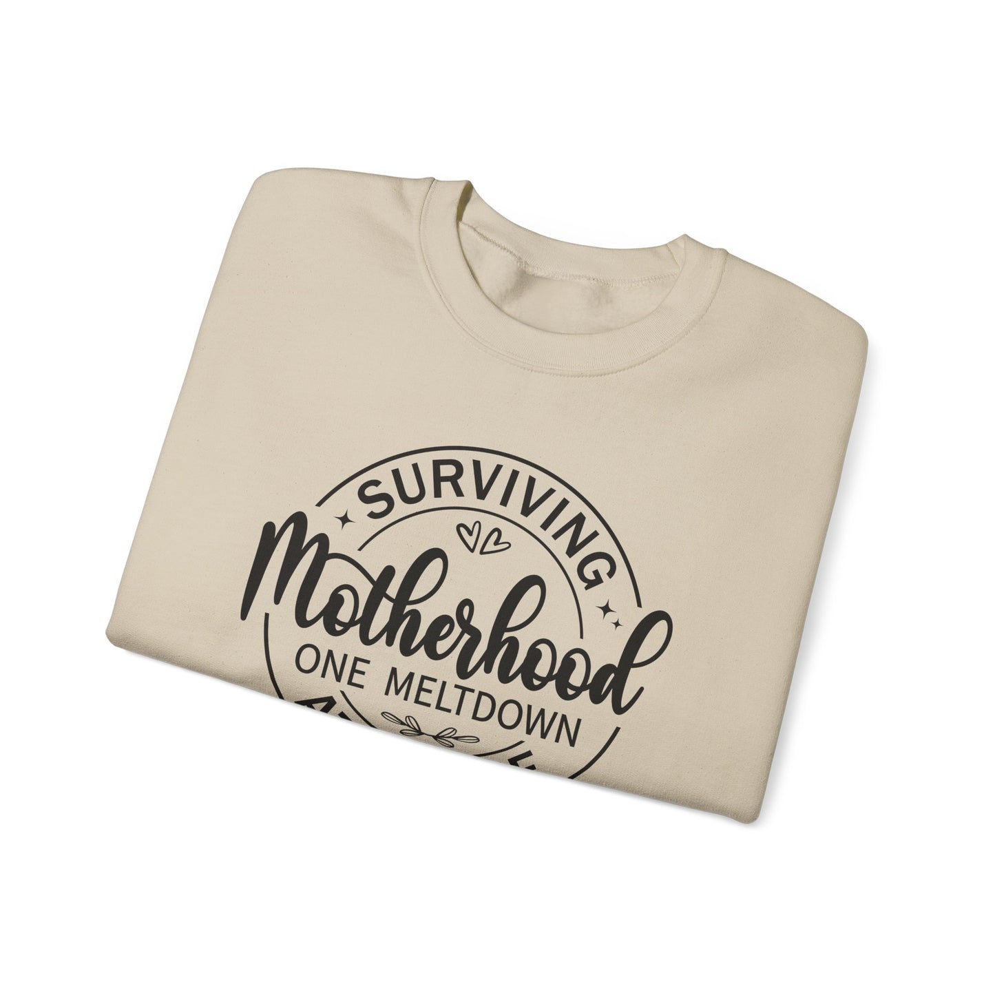 Motherhood Meltdown Survivor Crewneck Sweatshirt