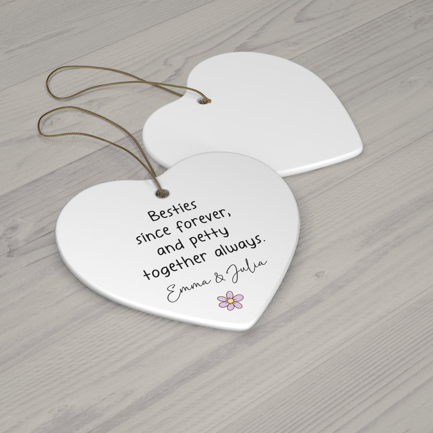 Forever Besties Ceramic Ornament