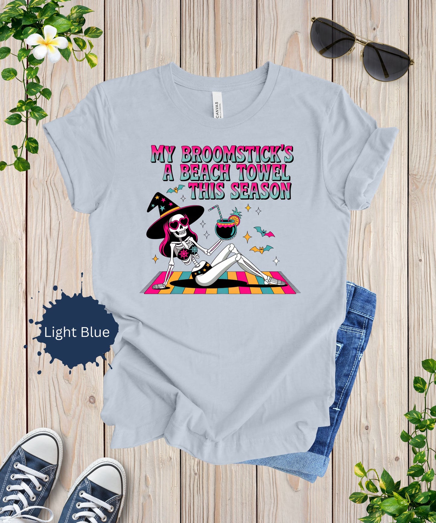 My Broomstick’s a Beach Towel Tee