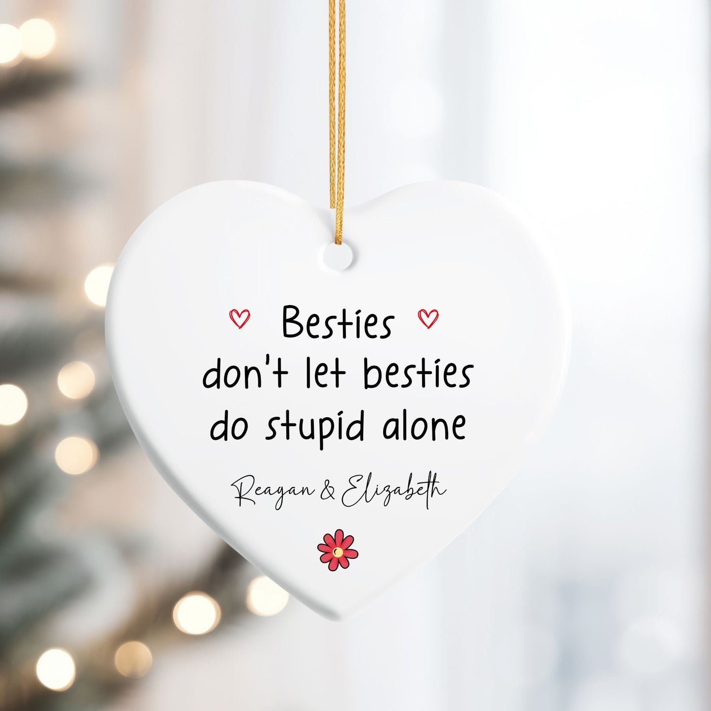 Partners in Stupid Ceramic Ornament