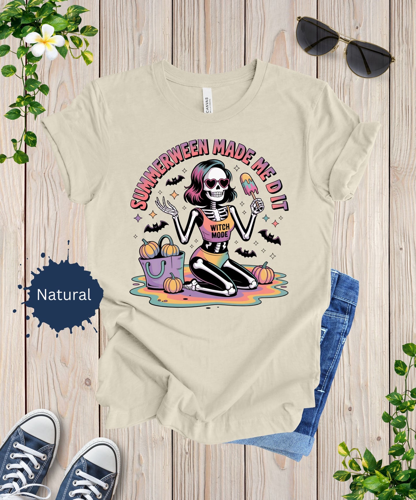 Summerween Beach Skeleton Shirt