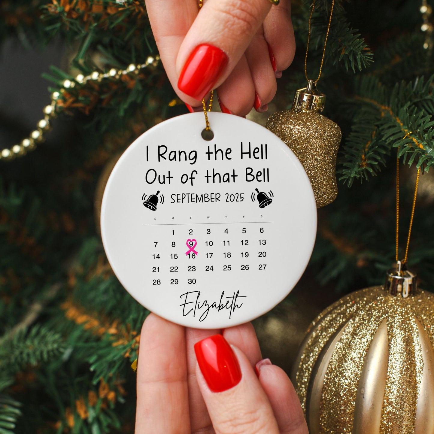 I Rang the Hell Out of That Bell – End-of-Cancer Treatment Ornament