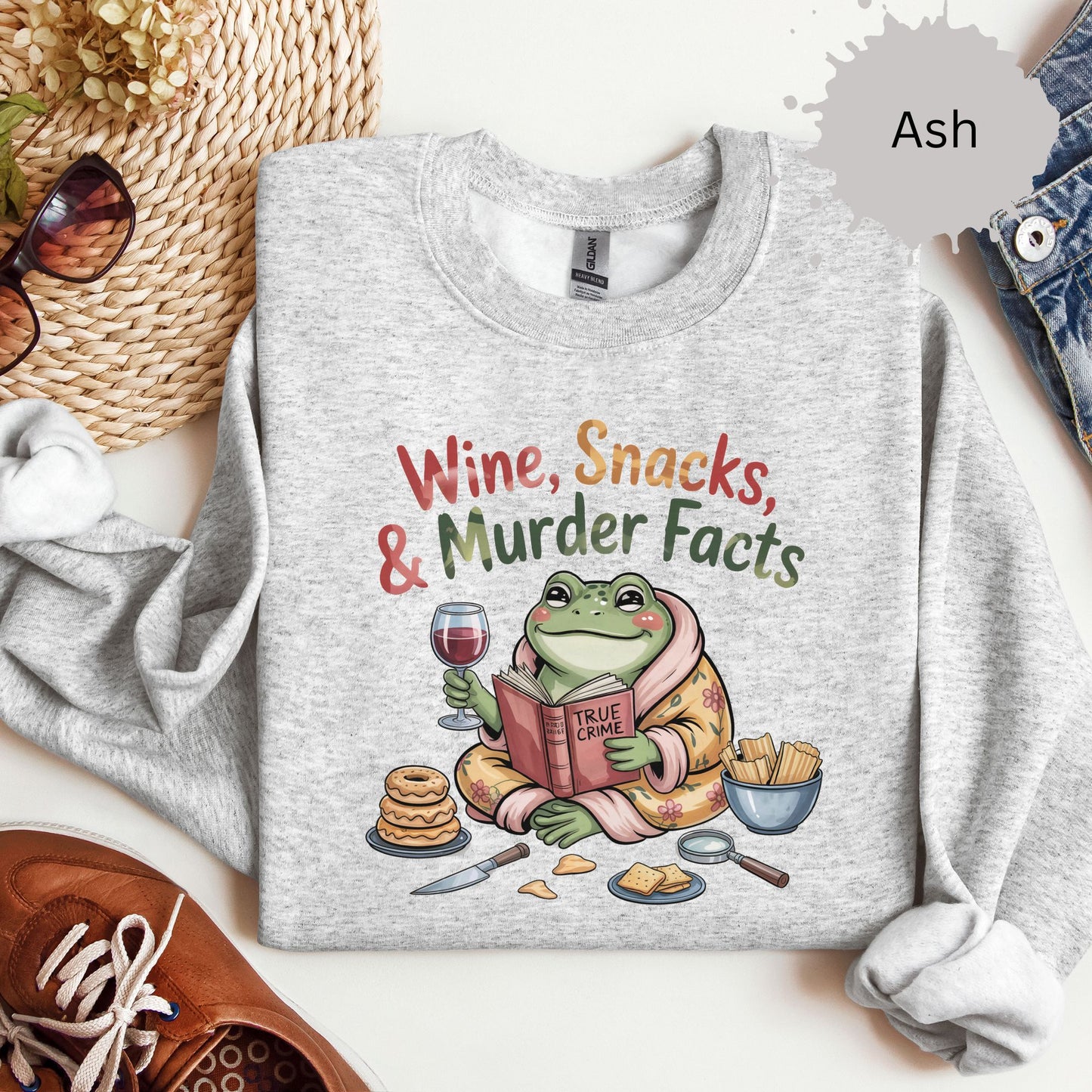 Suspicious Frog True Crime Crewneck