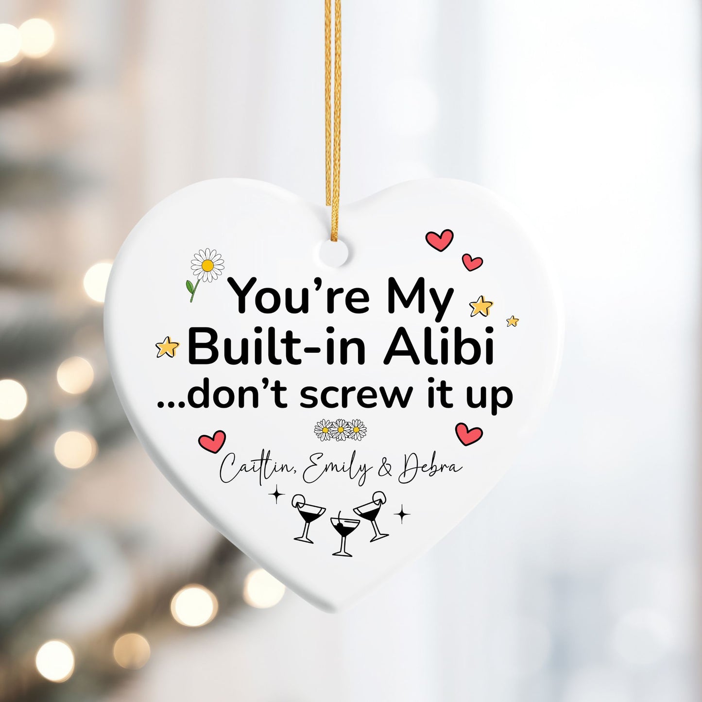 Build in Alibi Ceramic Friendship Ornament
