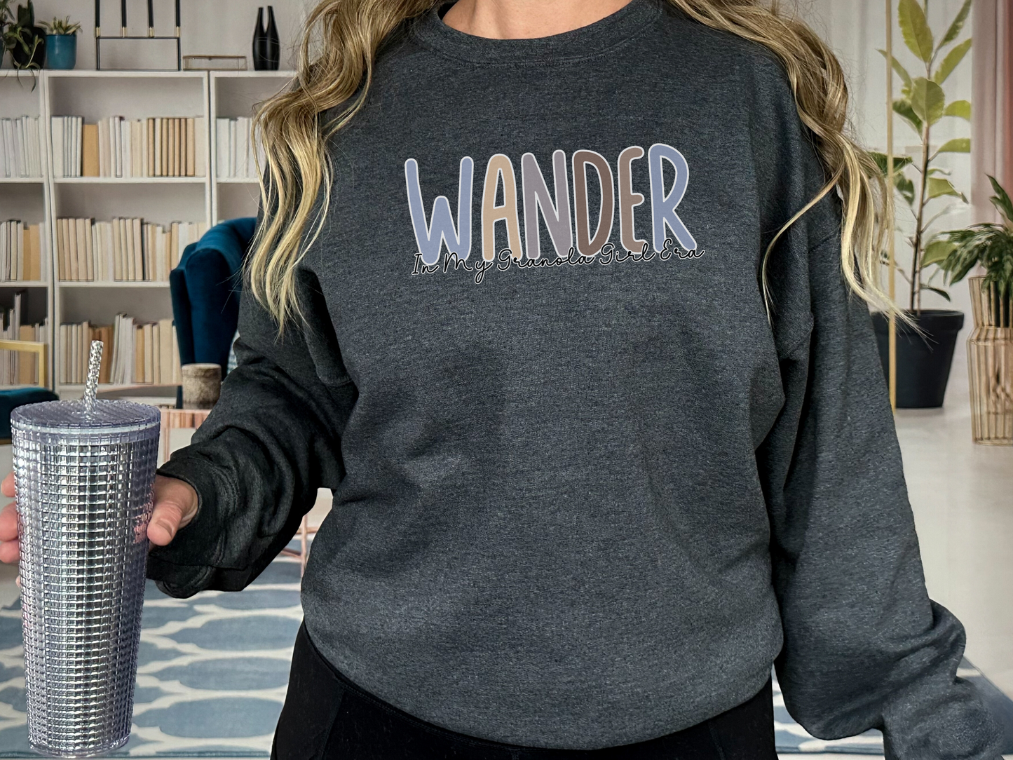 Wander, In My Granola Girl Era, Pullover Crewneck Sweatshirt