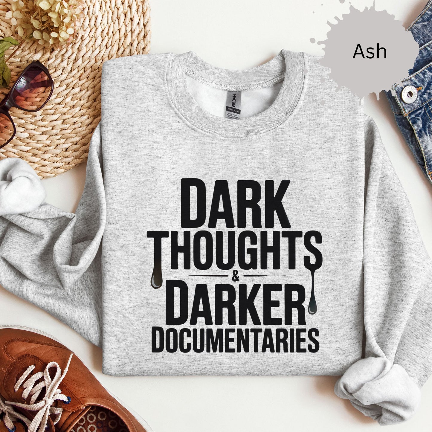 Dark Thoughts True Crime Crewneck