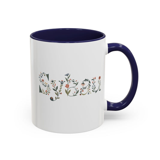 SYBAU Minimal Floral Coffee Mug