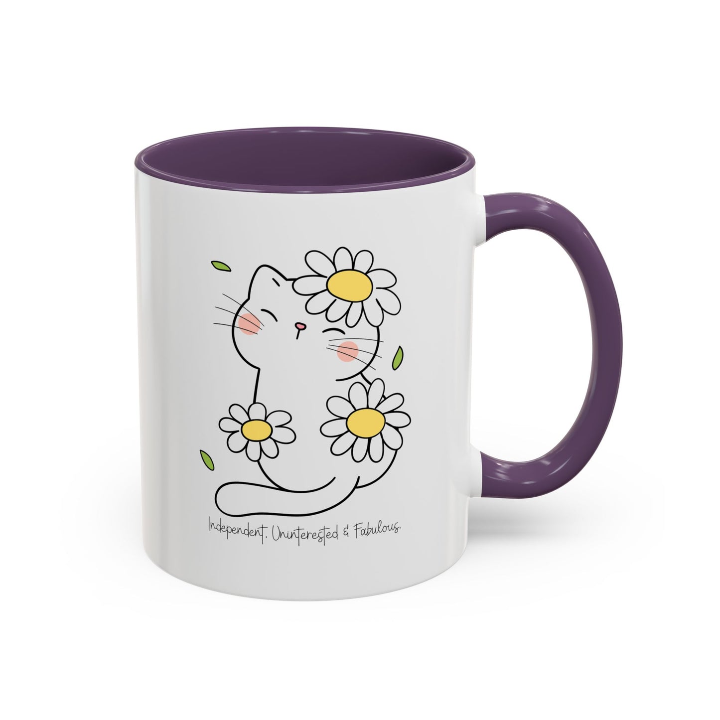 Too Cool to Care Accent Mug