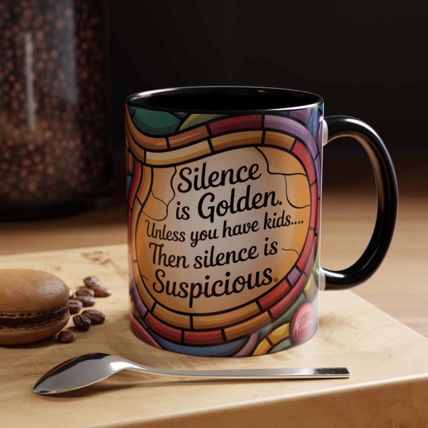 Funny Personalized Mom Silence Is Golden Mug