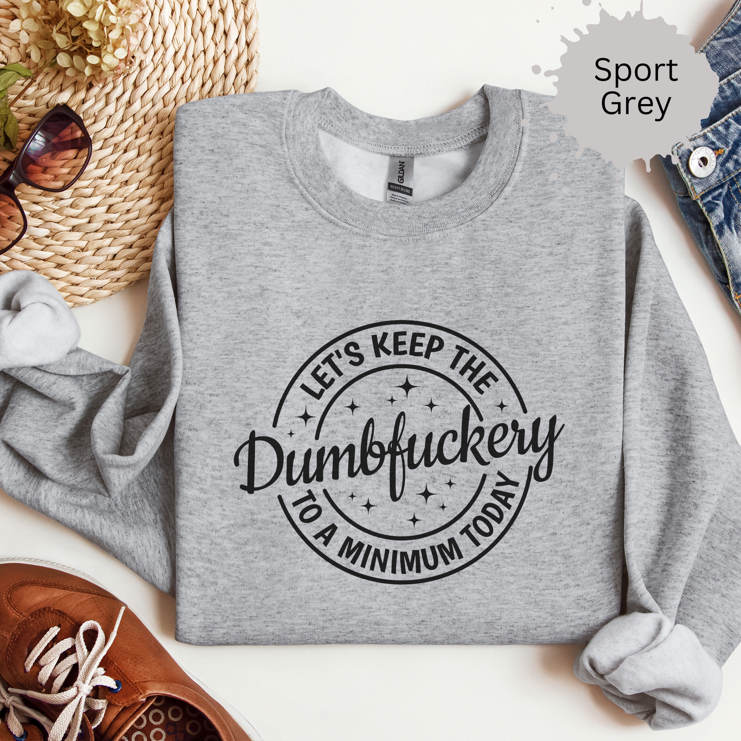 Dumbfuckery Free Zone Crewneck Sweatshirt