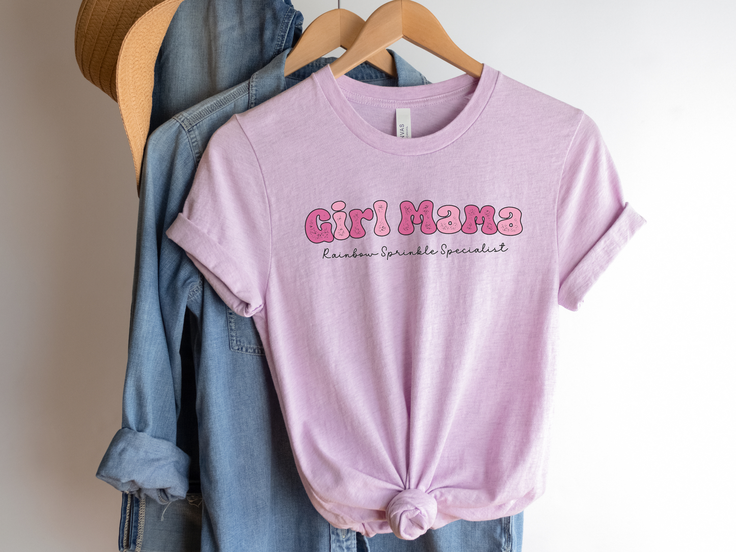 Girl Mama, Rainbow Sprinkle Specialist Crewneck Tshirt