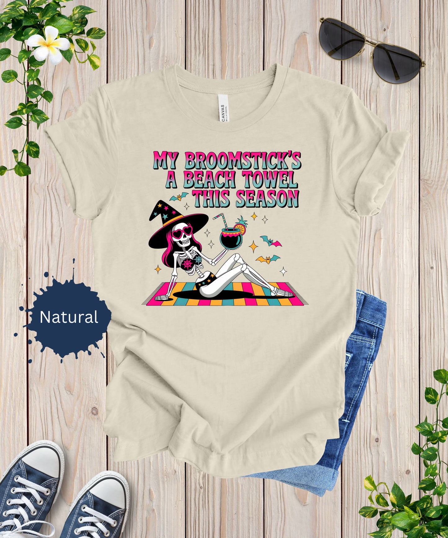 My Broomstick’s a Beach Towel Tee