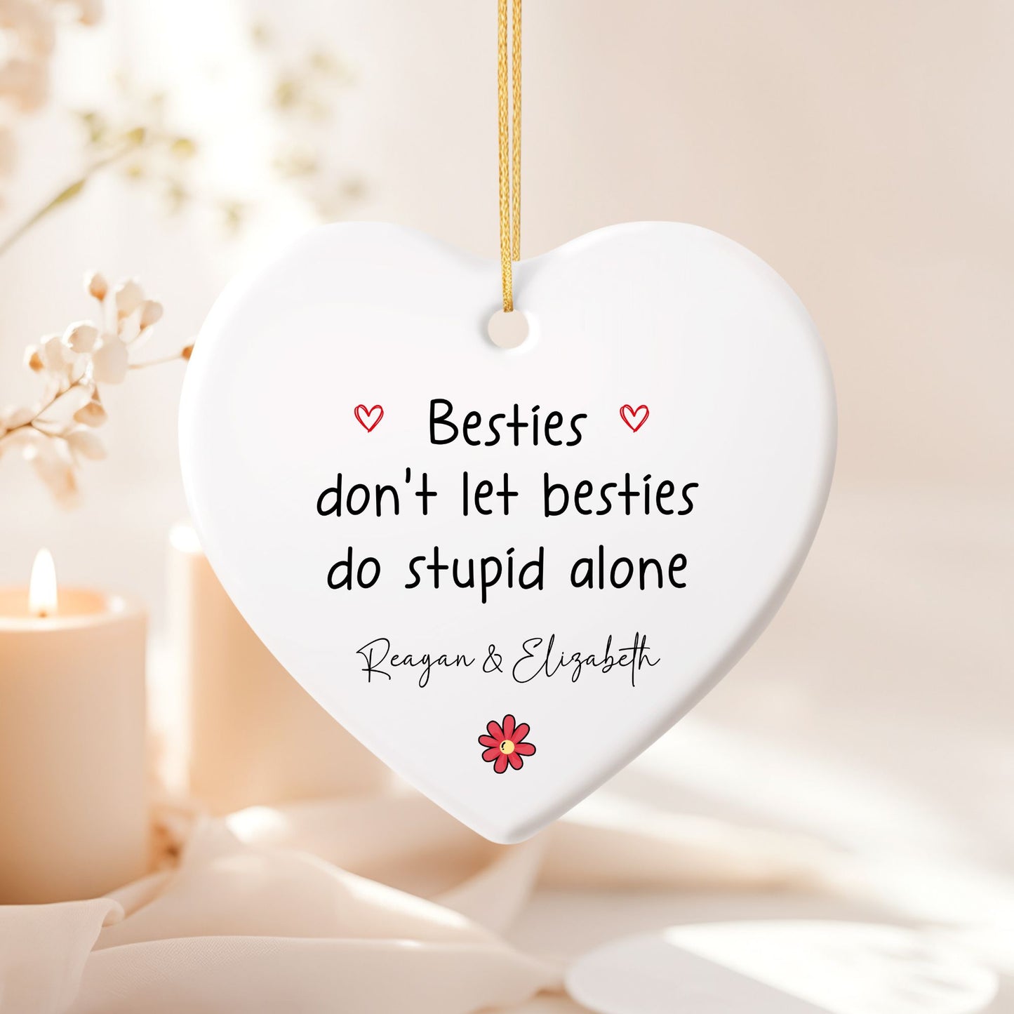 Partners in Stupid Ceramic Ornament