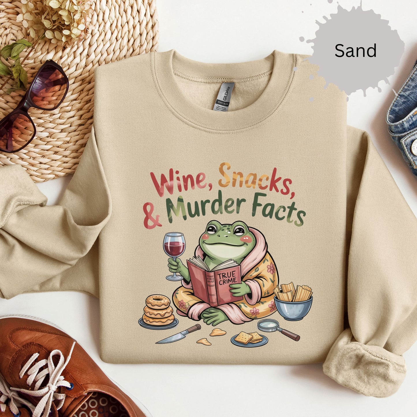 Suspicious Frog True Crime Crewneck