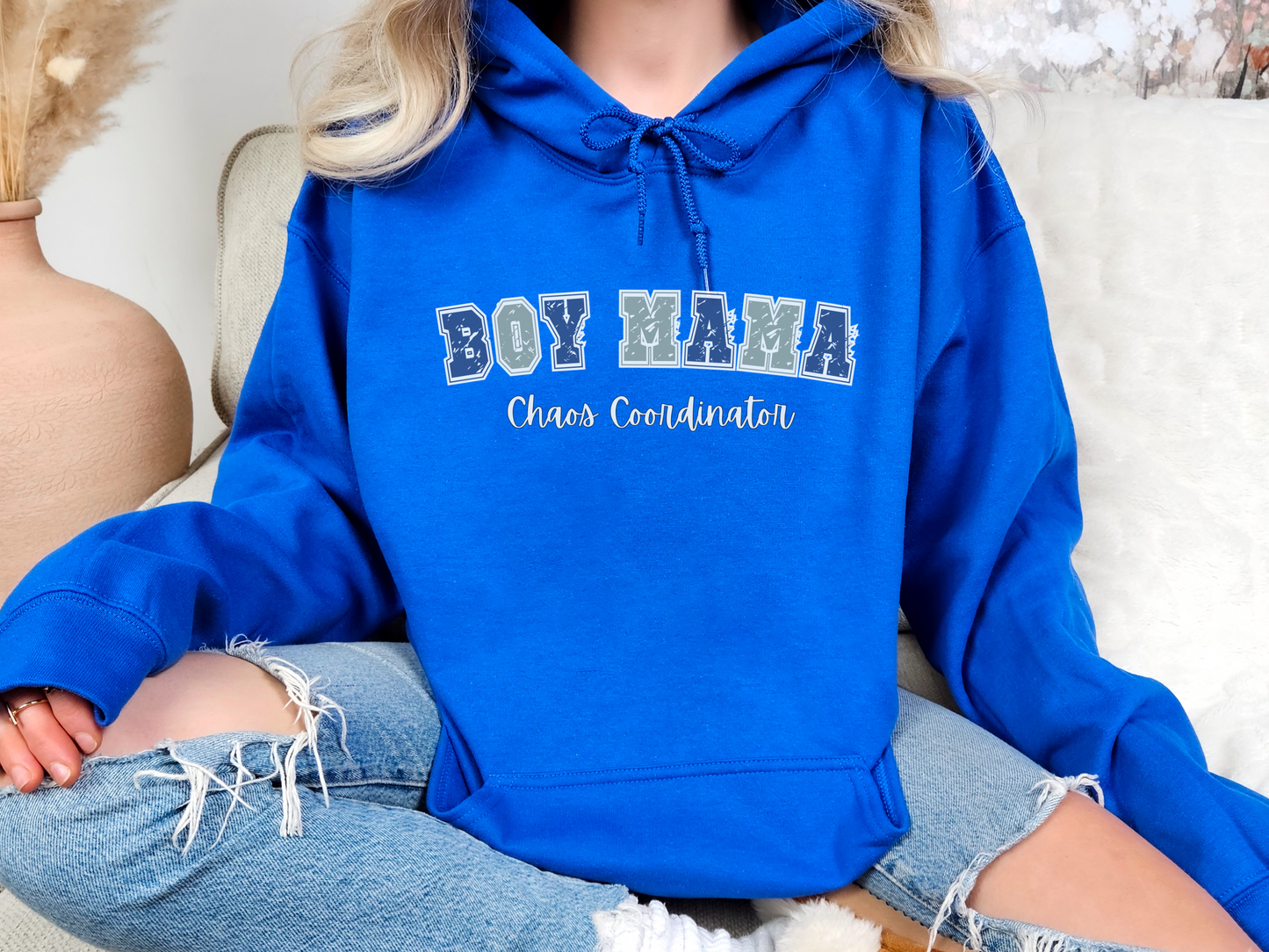 Boy Mama, Chaos Coordinator Pullover Hooded Sweatshirt