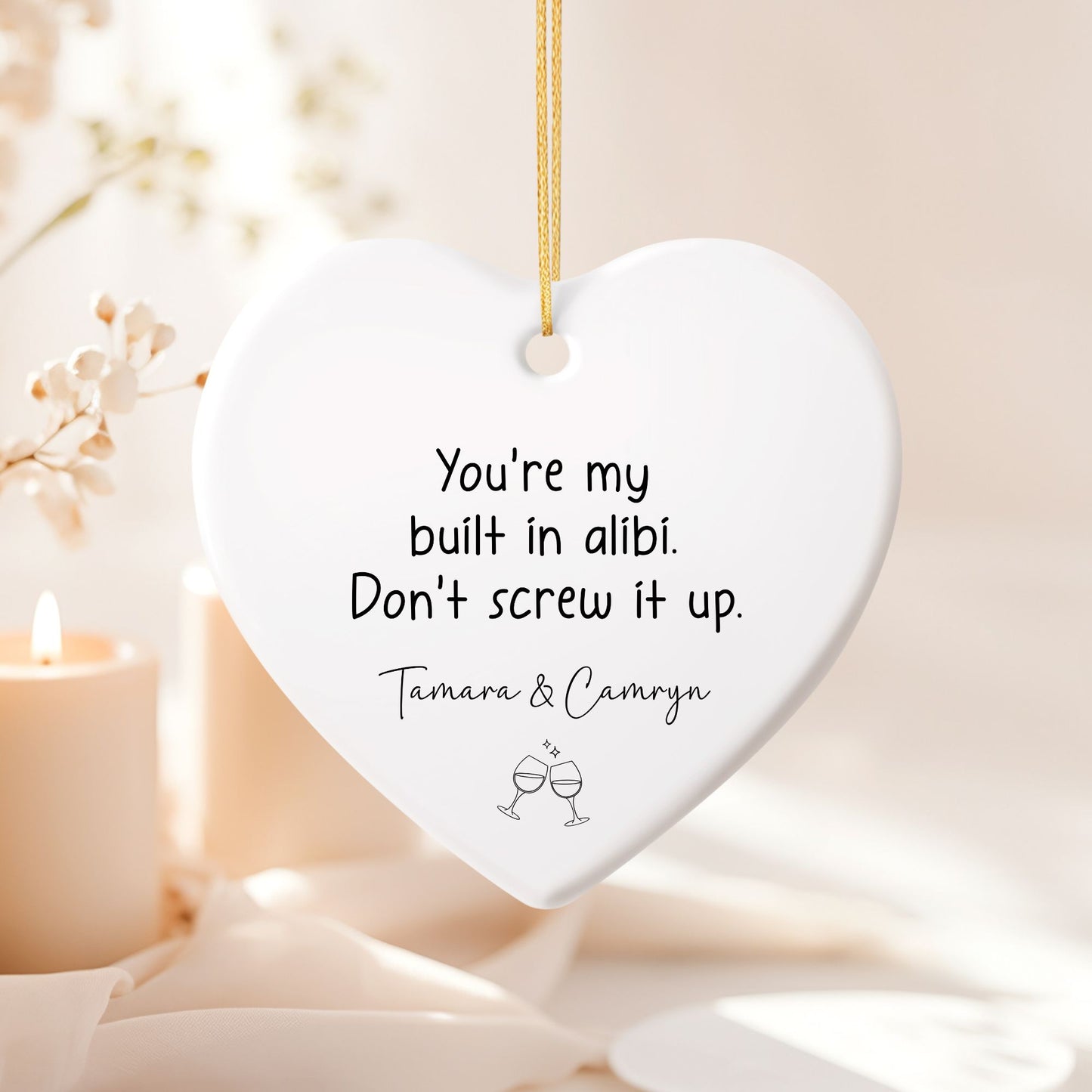 Built in Alibi Ceramic Ornament