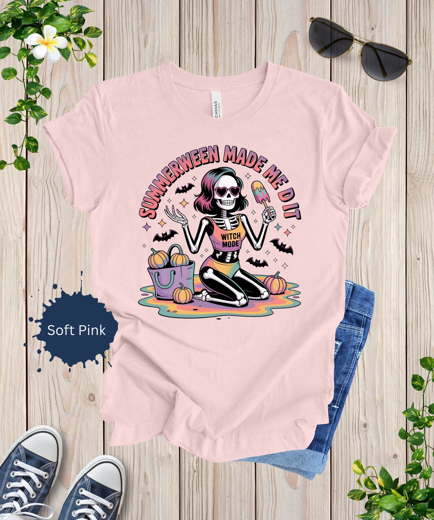 Summerween Beach Skeleton Shirt