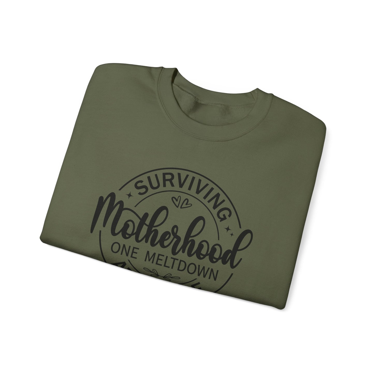 Motherhood Meltdown Survivor Crewneck Sweatshirt