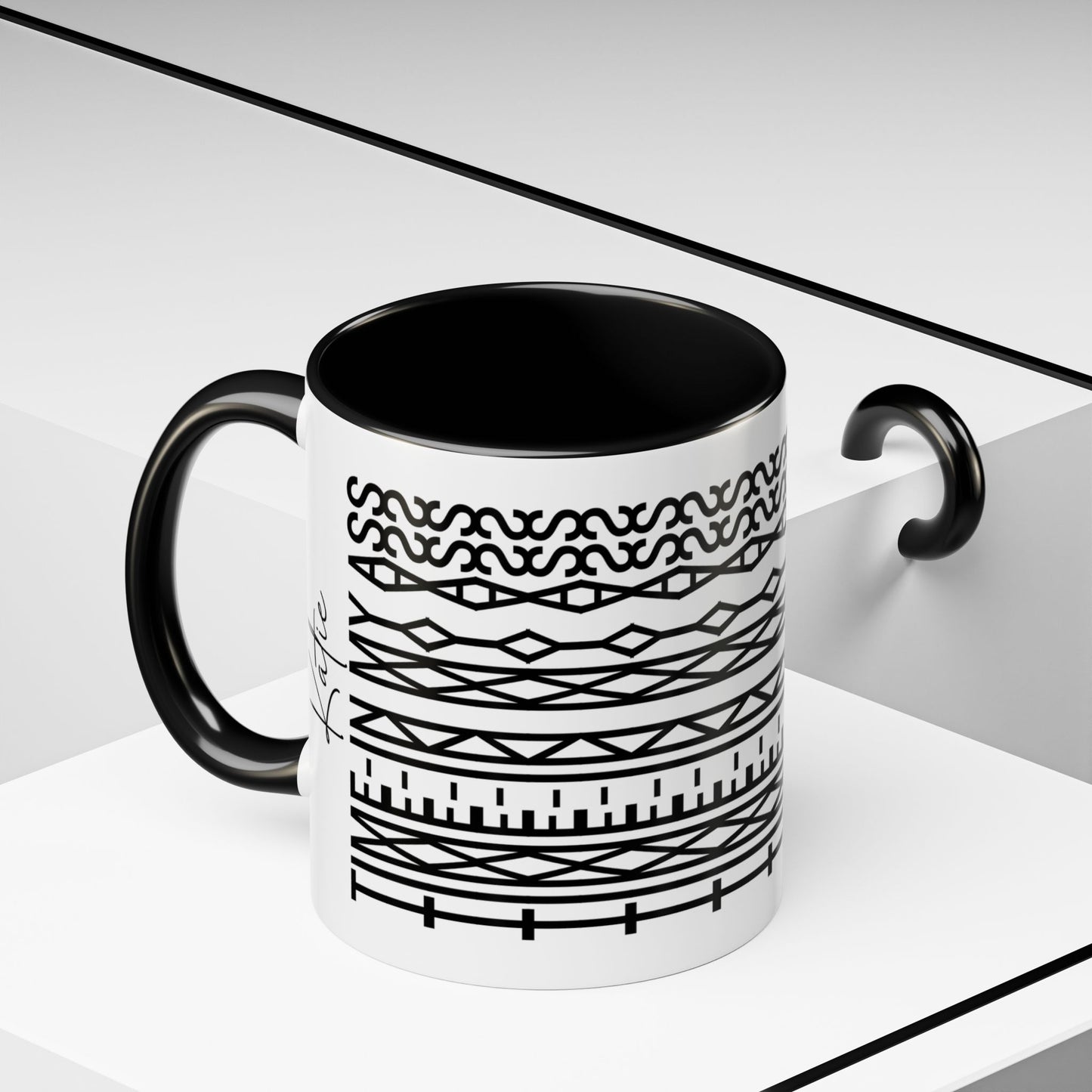 Time In My Ass – Hidden Message Mug (Black Text)