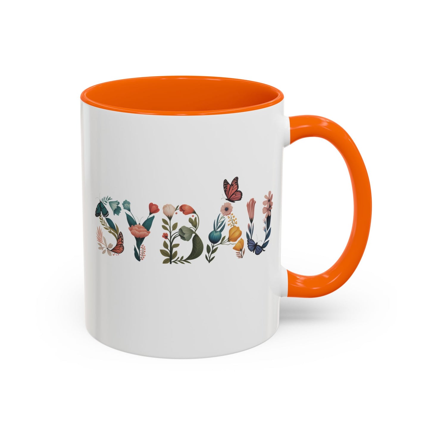 SYBAU Butterfly Floral Coffee Mug