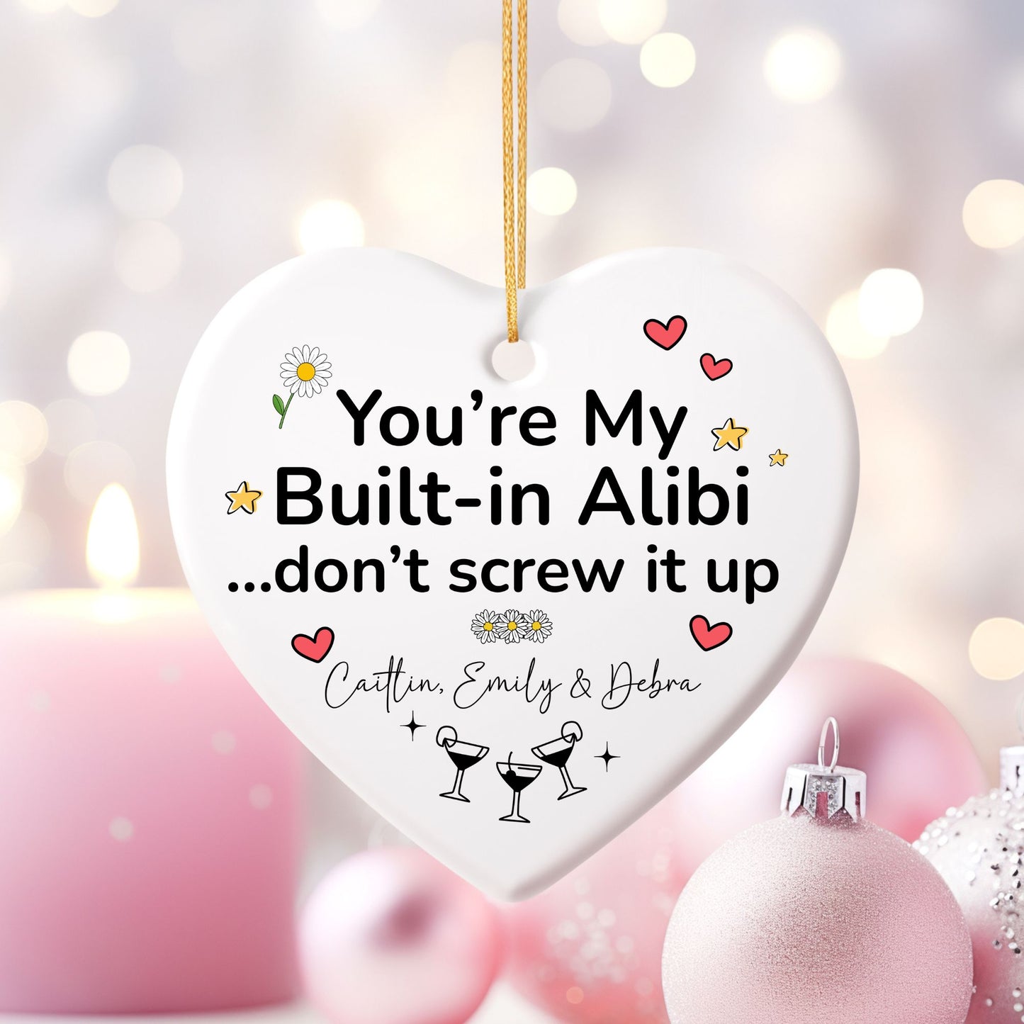 Build in Alibi Ceramic Friendship Ornament